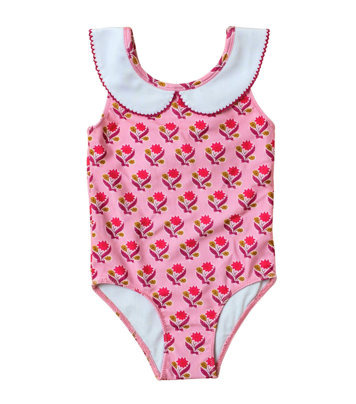 Lucy Collared Swimsuit Jaipur Pink