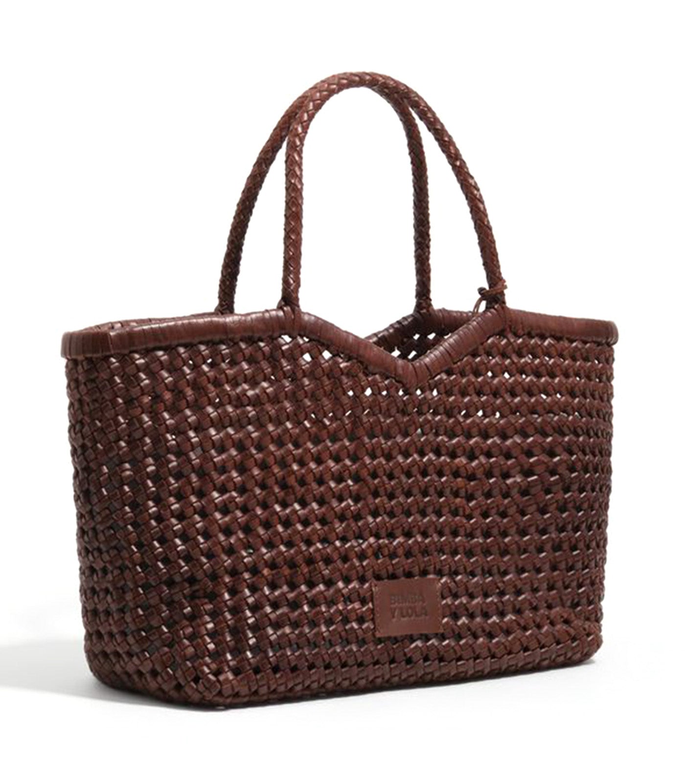 Large Plaited Leather Shopper Bag