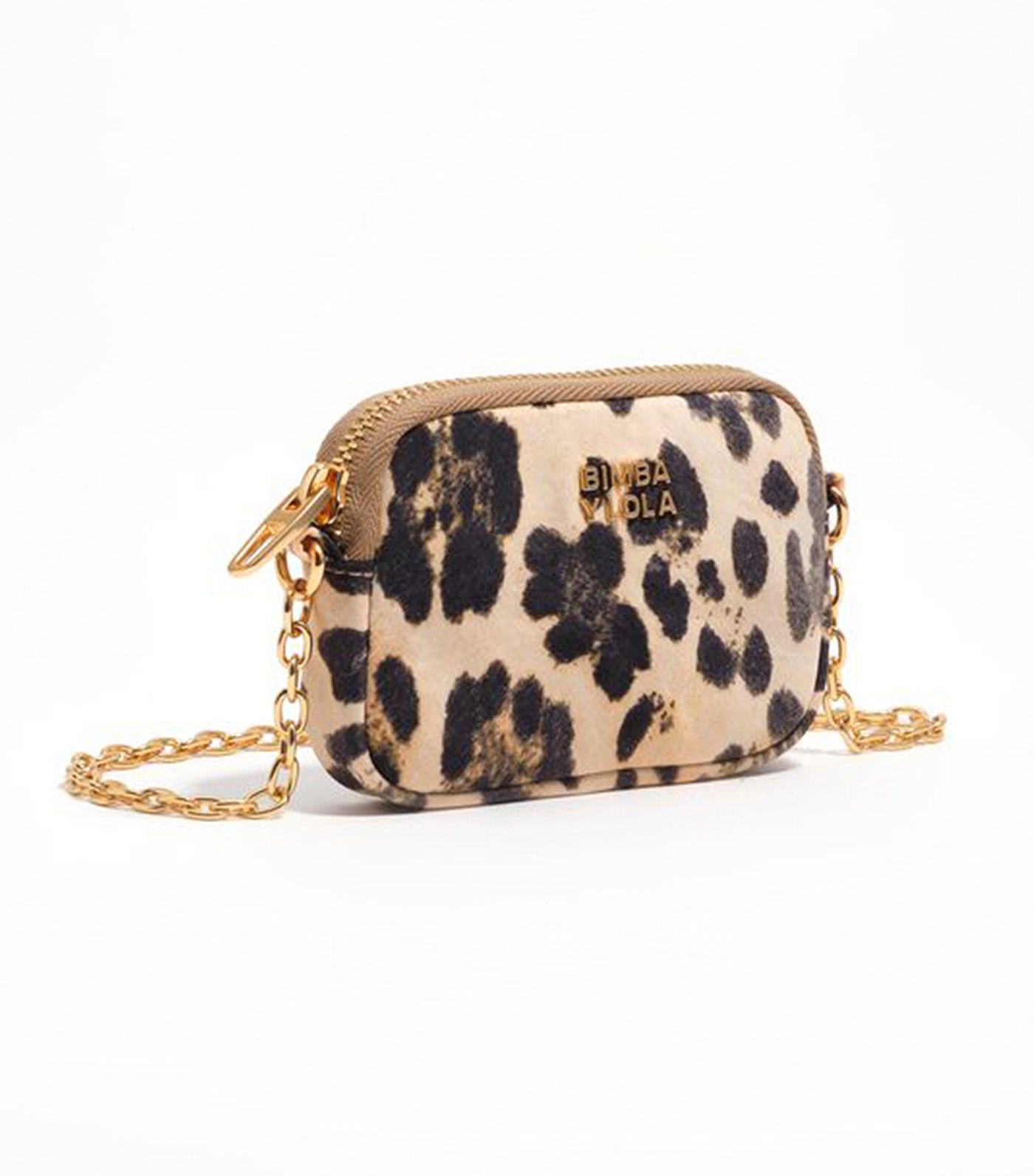 Nylon Coin Purse Leopard Natural