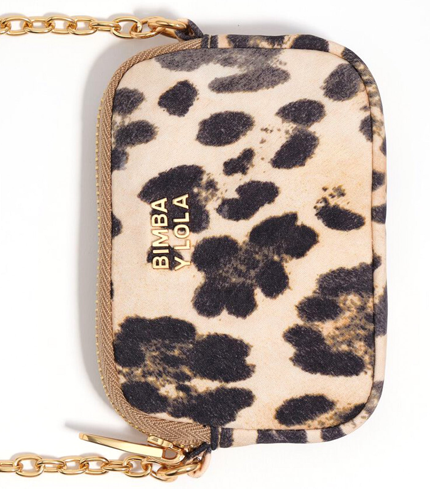 Nylon Coin Purse Leopard Natural