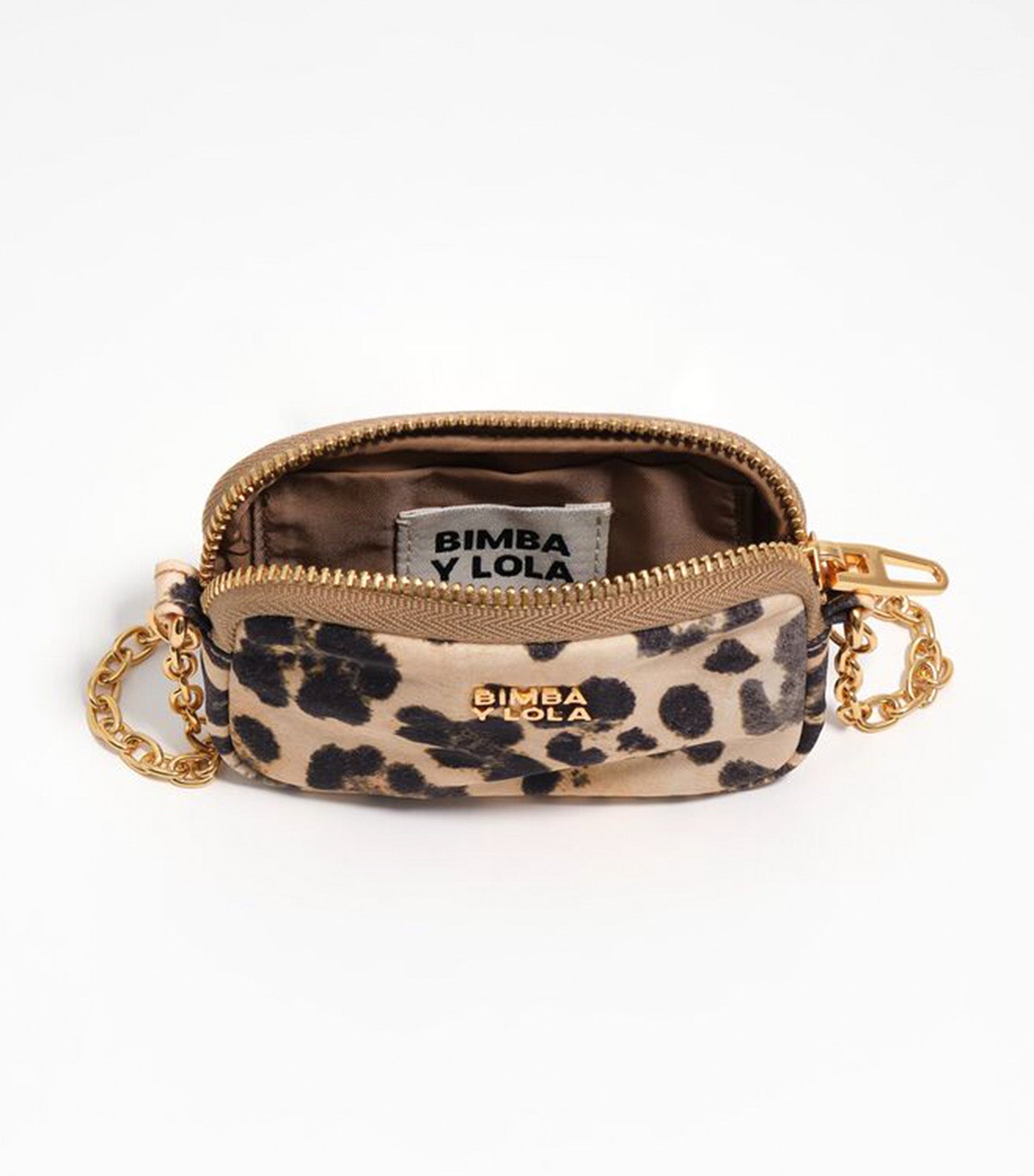 Nylon Coin Purse Leopard Natural