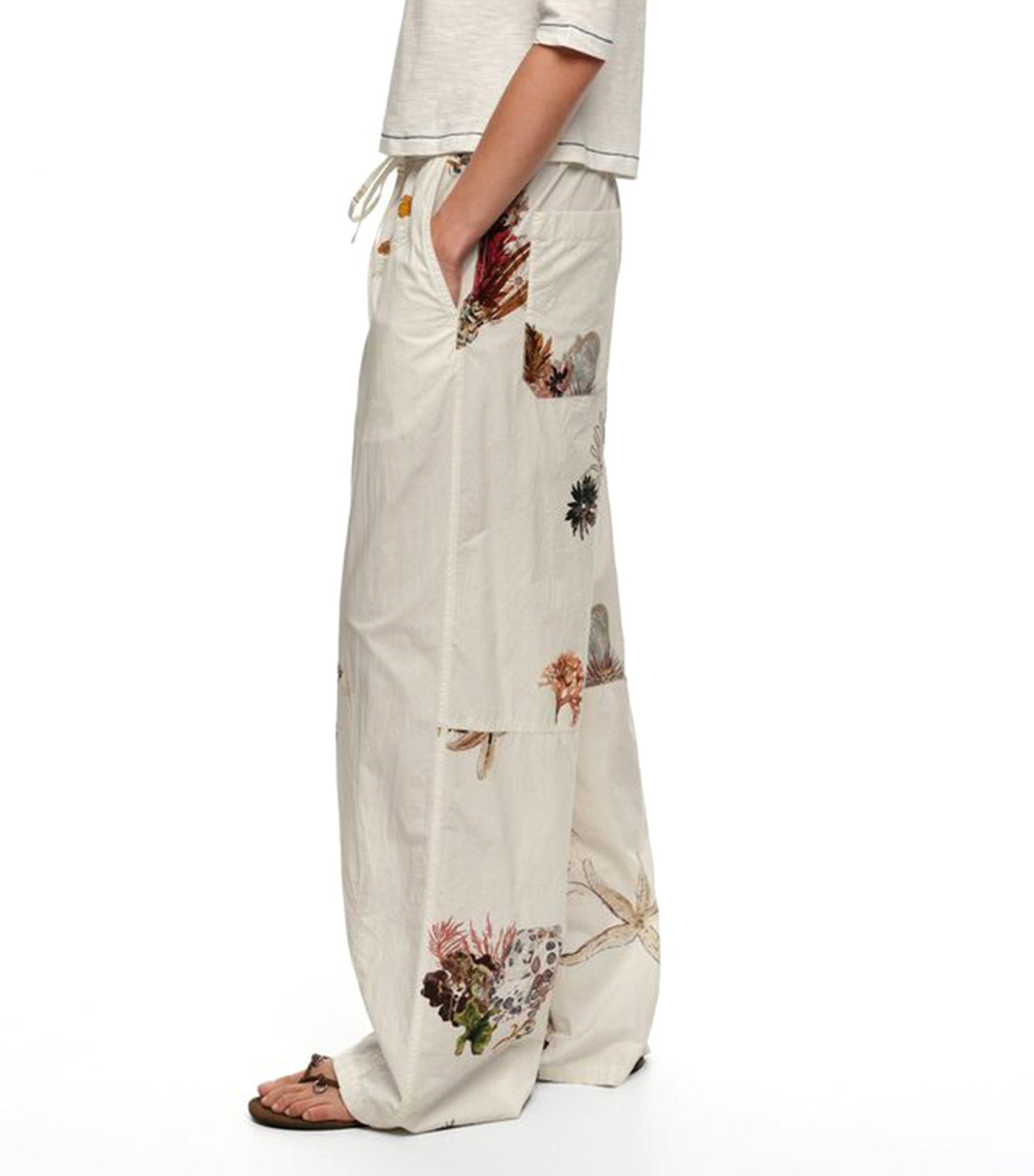 Seabed Cotton Jogger Trousers Off White