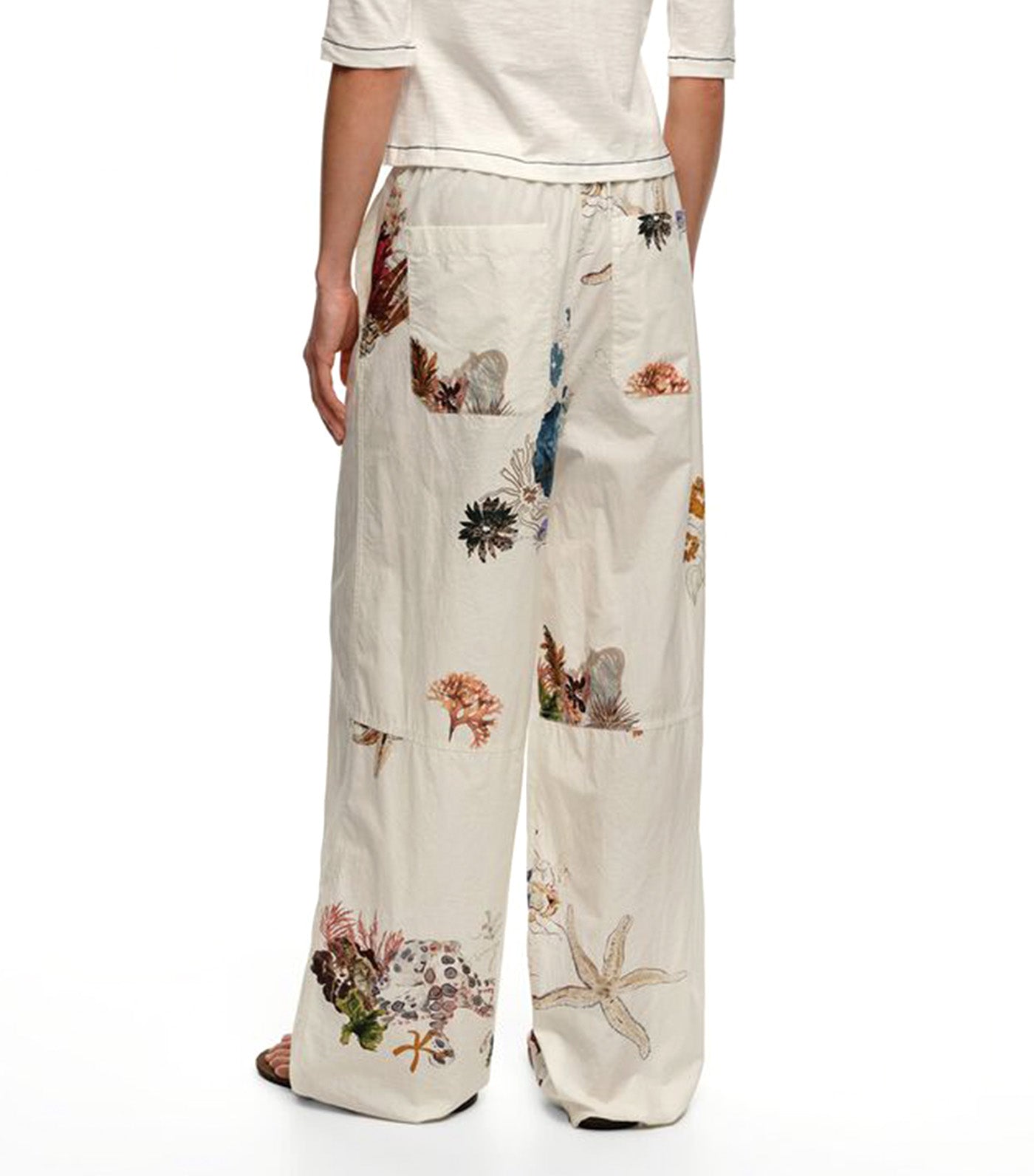 Seabed Cotton Jogger Trousers Off White