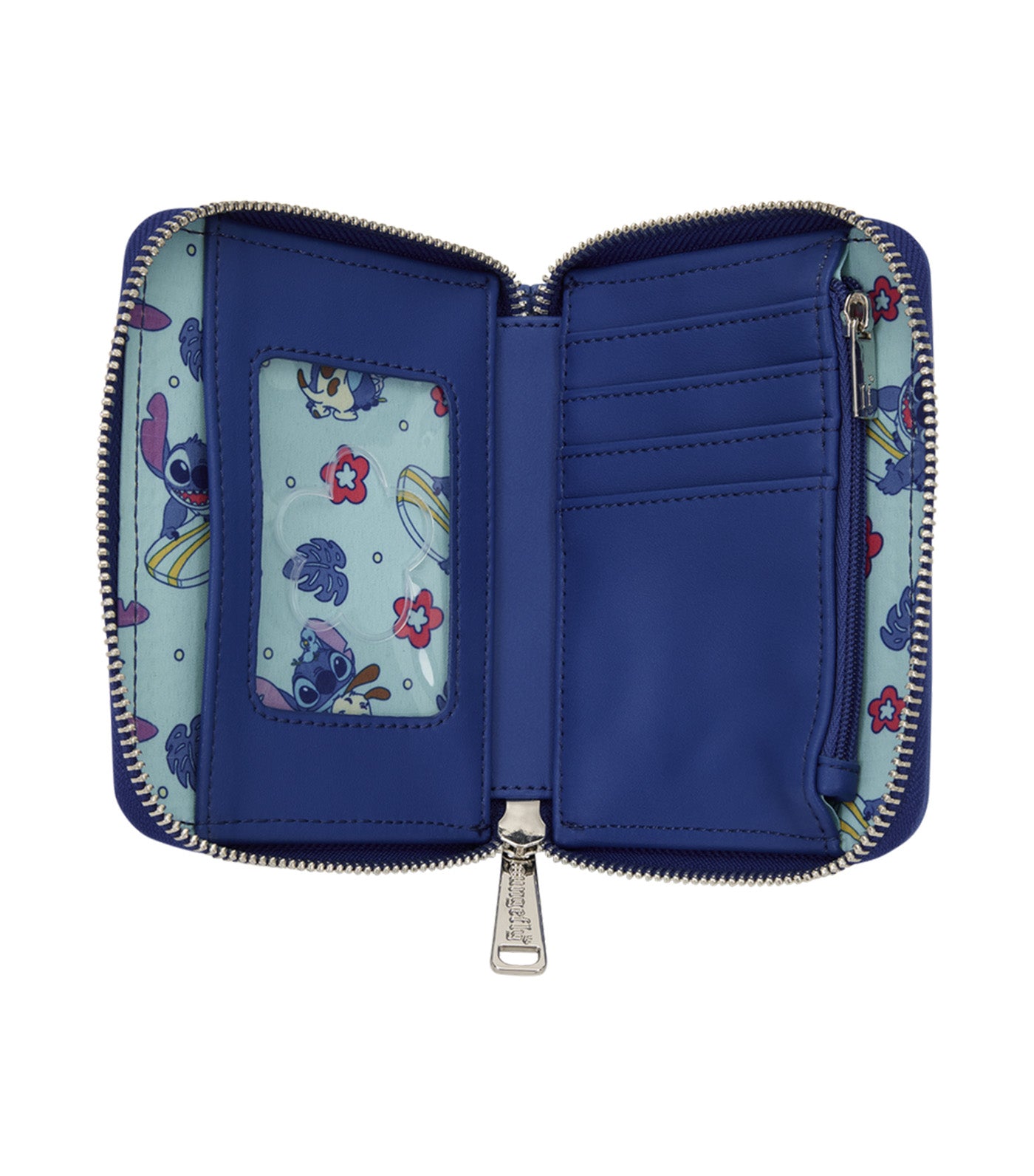 Disney Lilo & Stitch Sit on Rock with Bird Zip Wallet