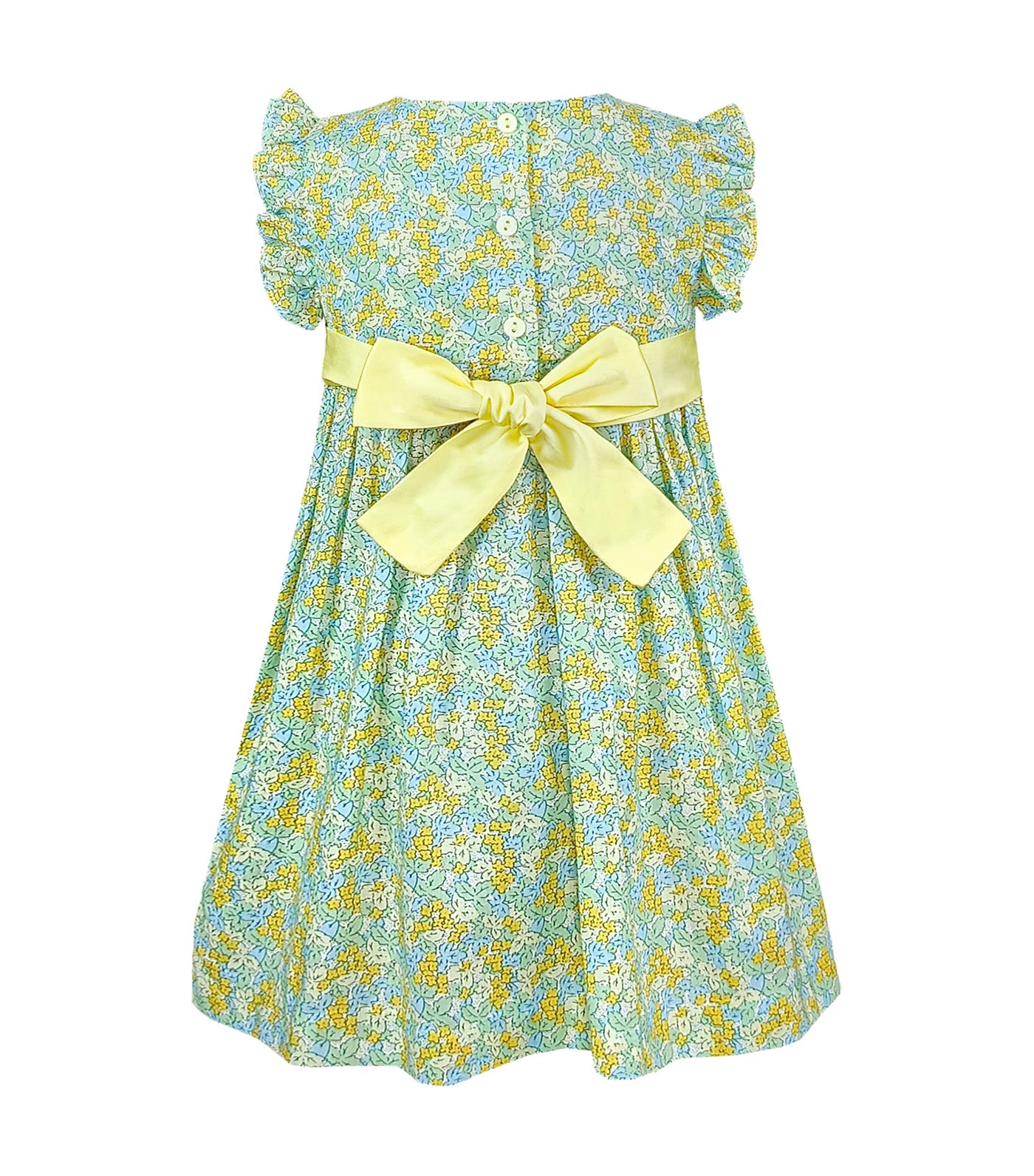 Periwinkle Dream Baby Girls Smocked Dress Yellow