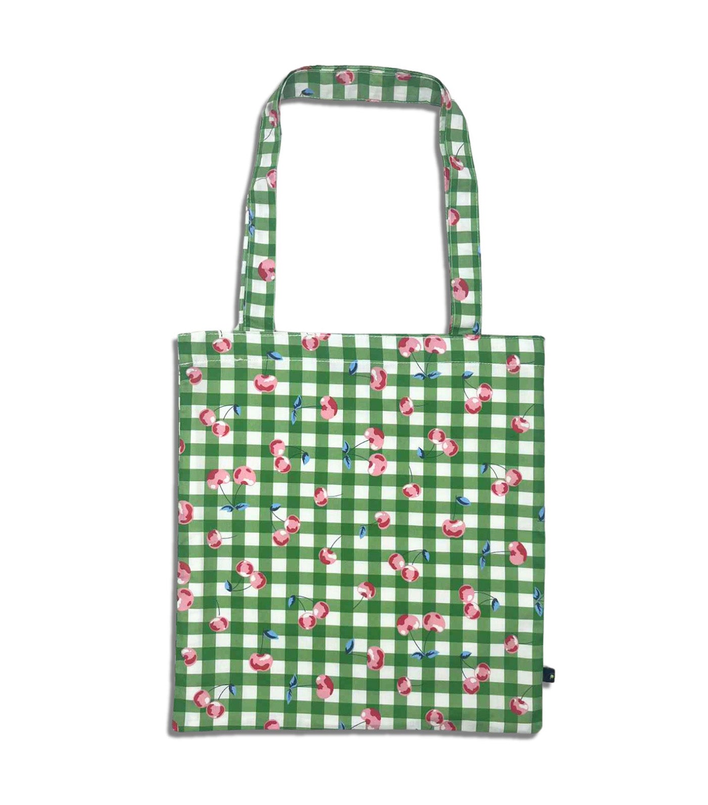 Complimentary Tote Bag Checkered Print Green
