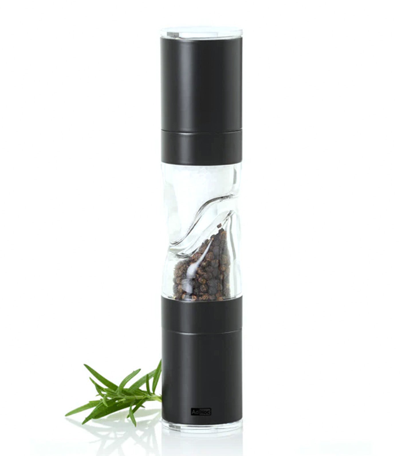 Duomill Pure Salt and Pepper Double Mill Black