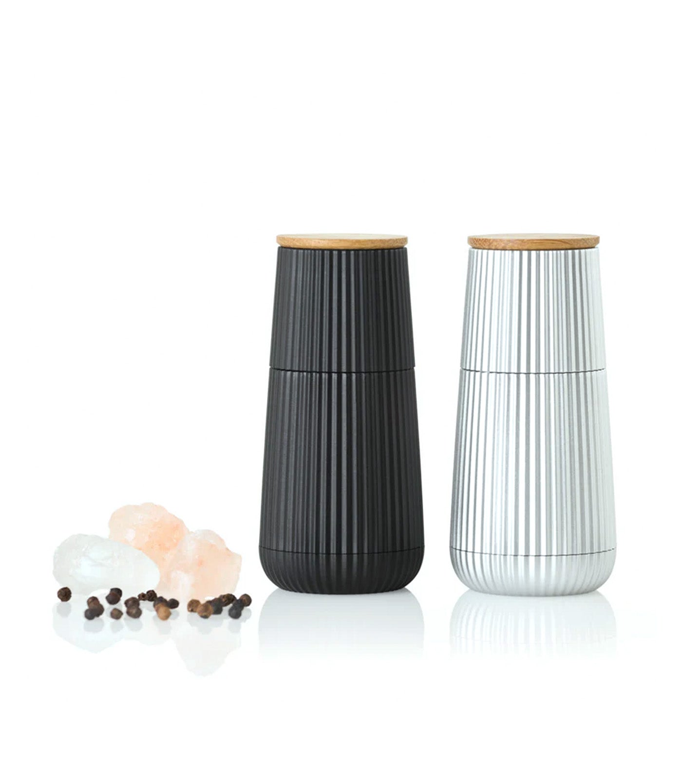 Scape Salt and Pepper Mill Set Black and Silver