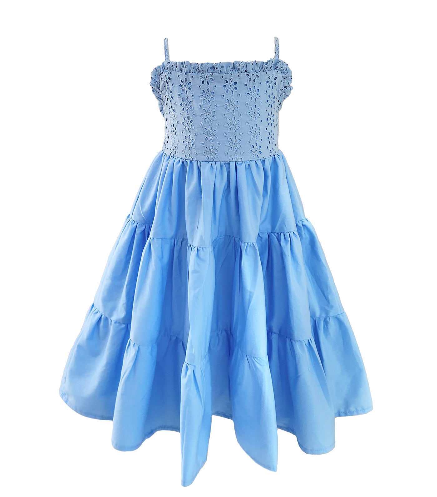 Laila & Lyra Fernanda Mini Dress Blue Broderie