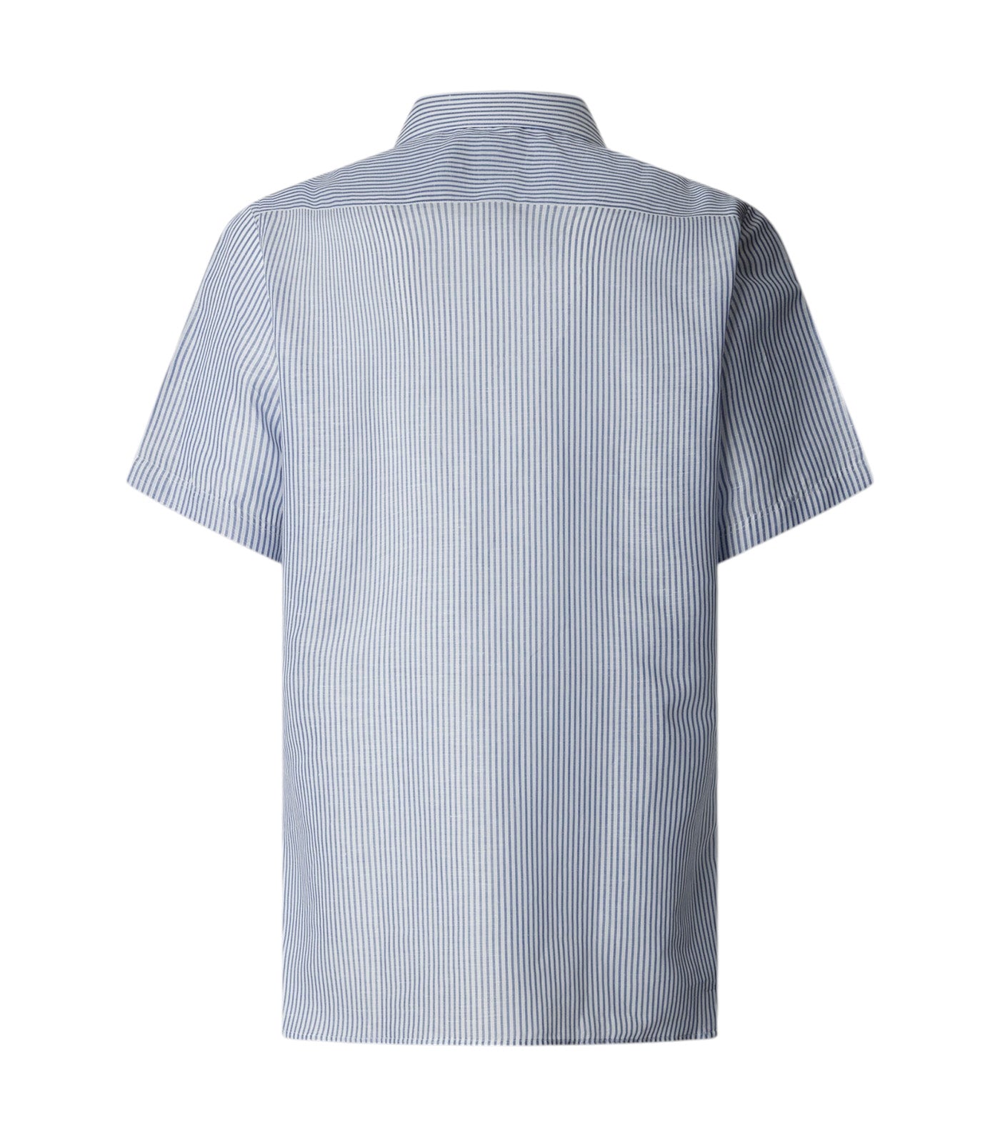 Hackett Essential Linen Bengal Short Sleeve Shirt Electric Blue