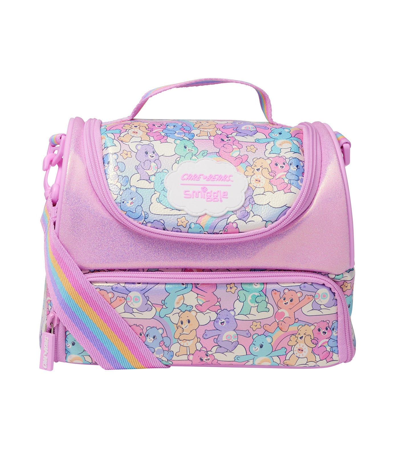 Care Bears Double Compartment Lunchbox with Strap Large