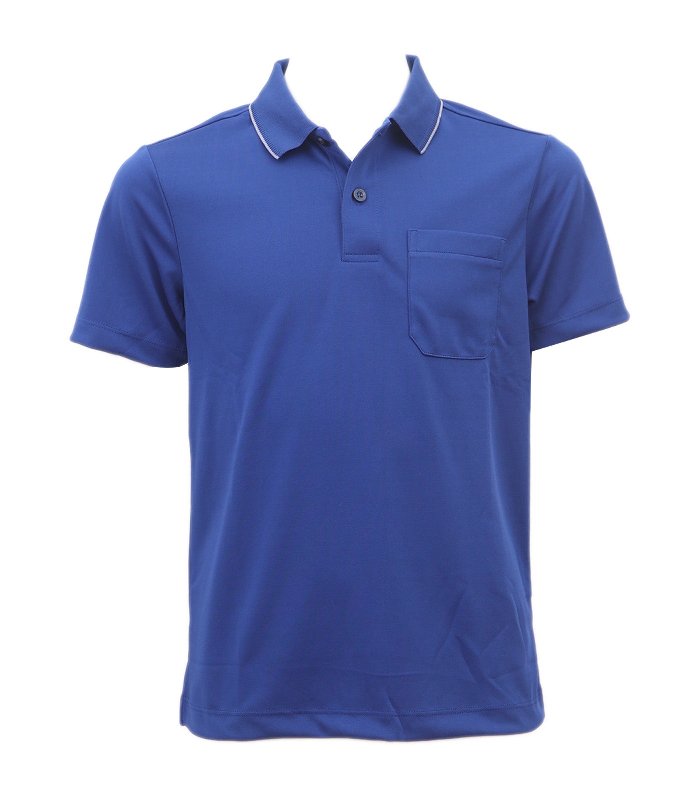 Hugh Collared Tee with Pocket Blue