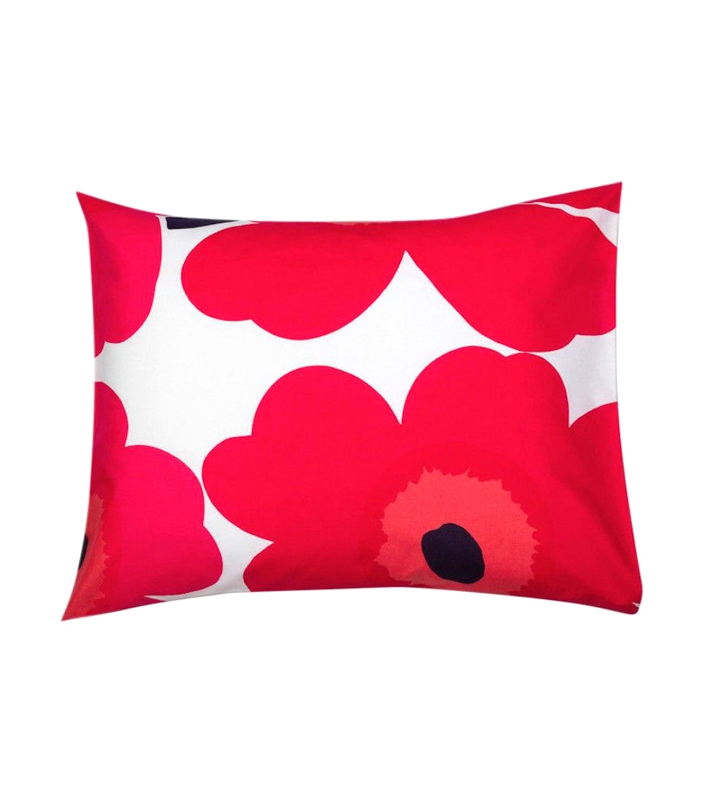 Unikko Duvet Cover and Pillow Case White/Red