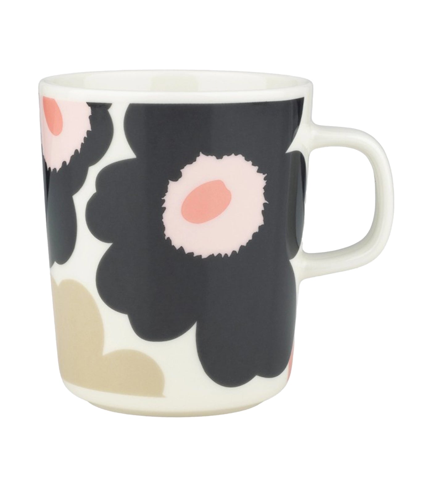 Oiva / Unikko Collection Charcoal, Sand, and Pink