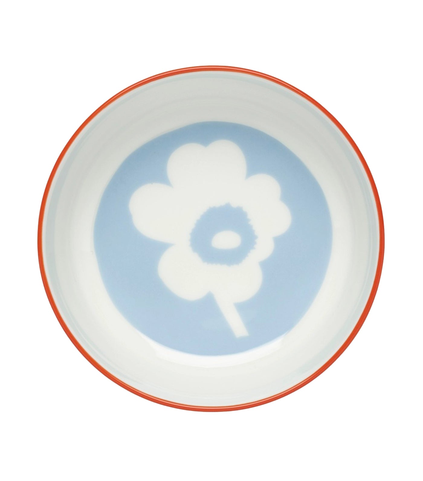 Oiva / Unikko Collection White, Light Blue, and Orange Red