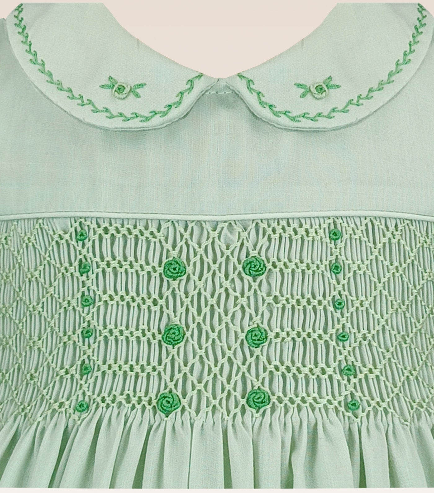 Hermie Baby Girls Smocked Dress Mint