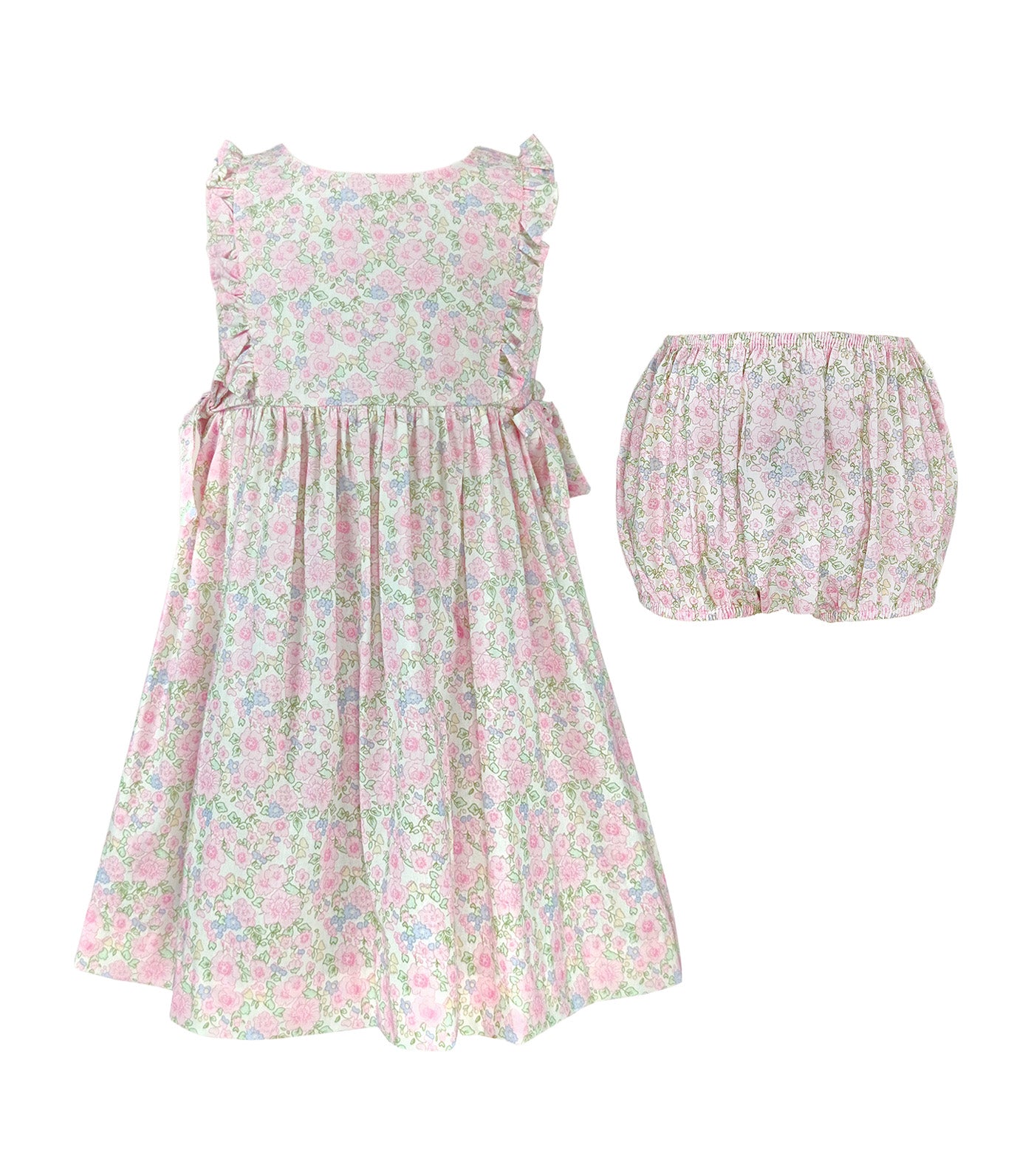 Ramona Baby Girls Floral Dress Green