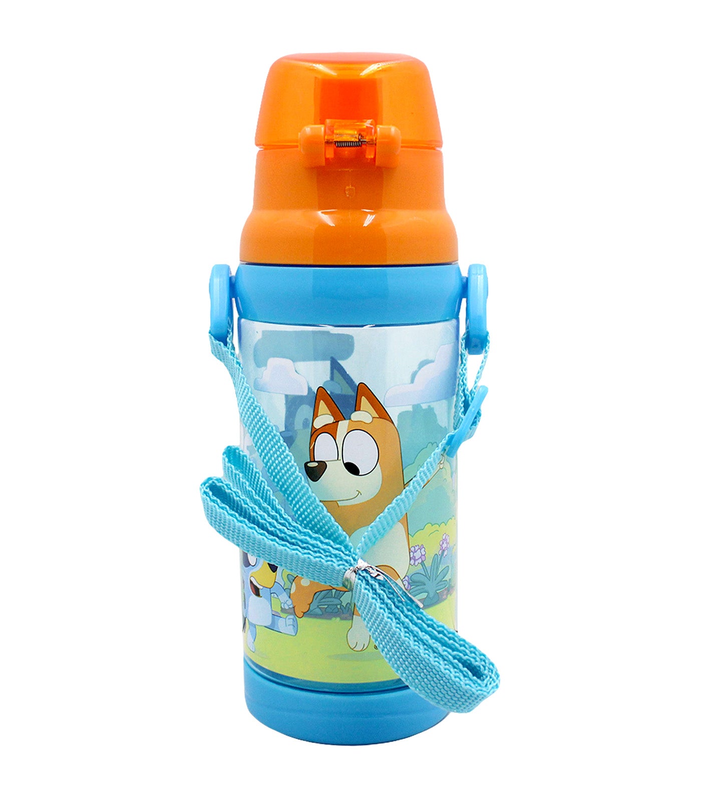 Totsafe Bluey Plastic Water Bottle with Strap 500ml Bluey & Family