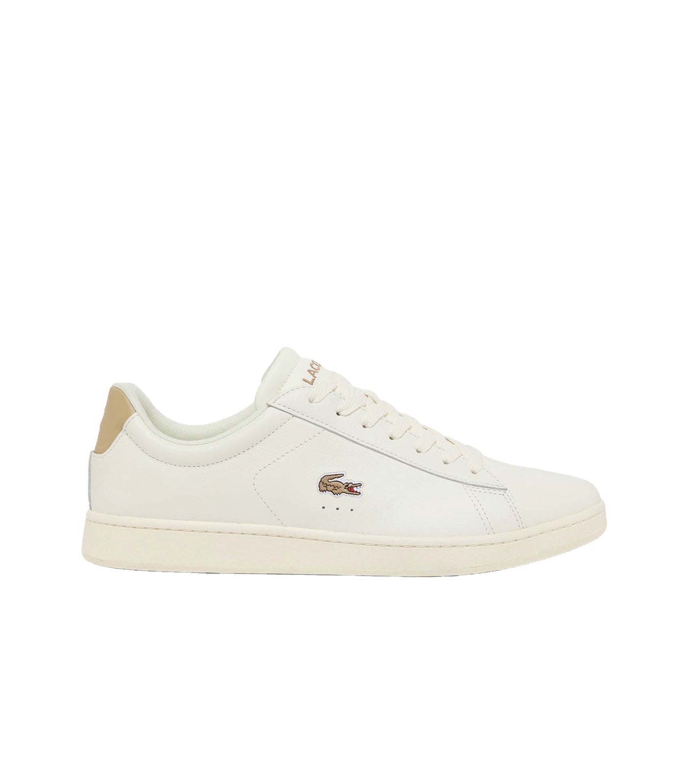Lacoste Men's Carnaby Evo Leather Sneakers Off White/Light Brown