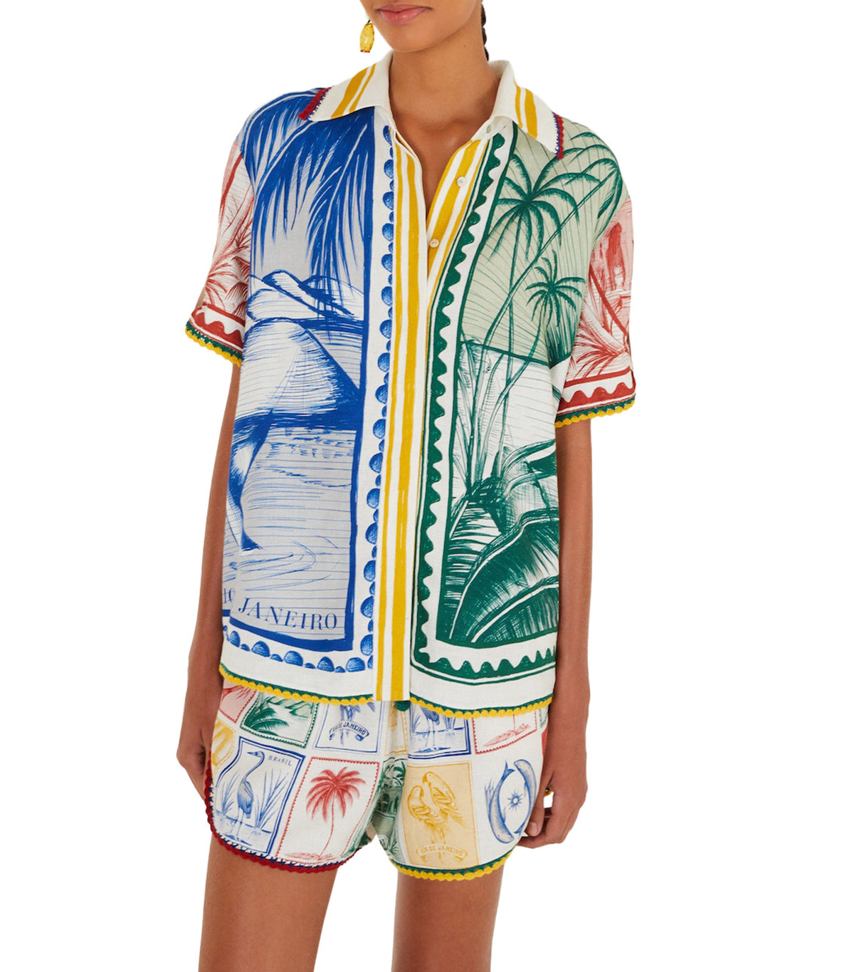 Brasil Vintage Shirt Off-White Multi