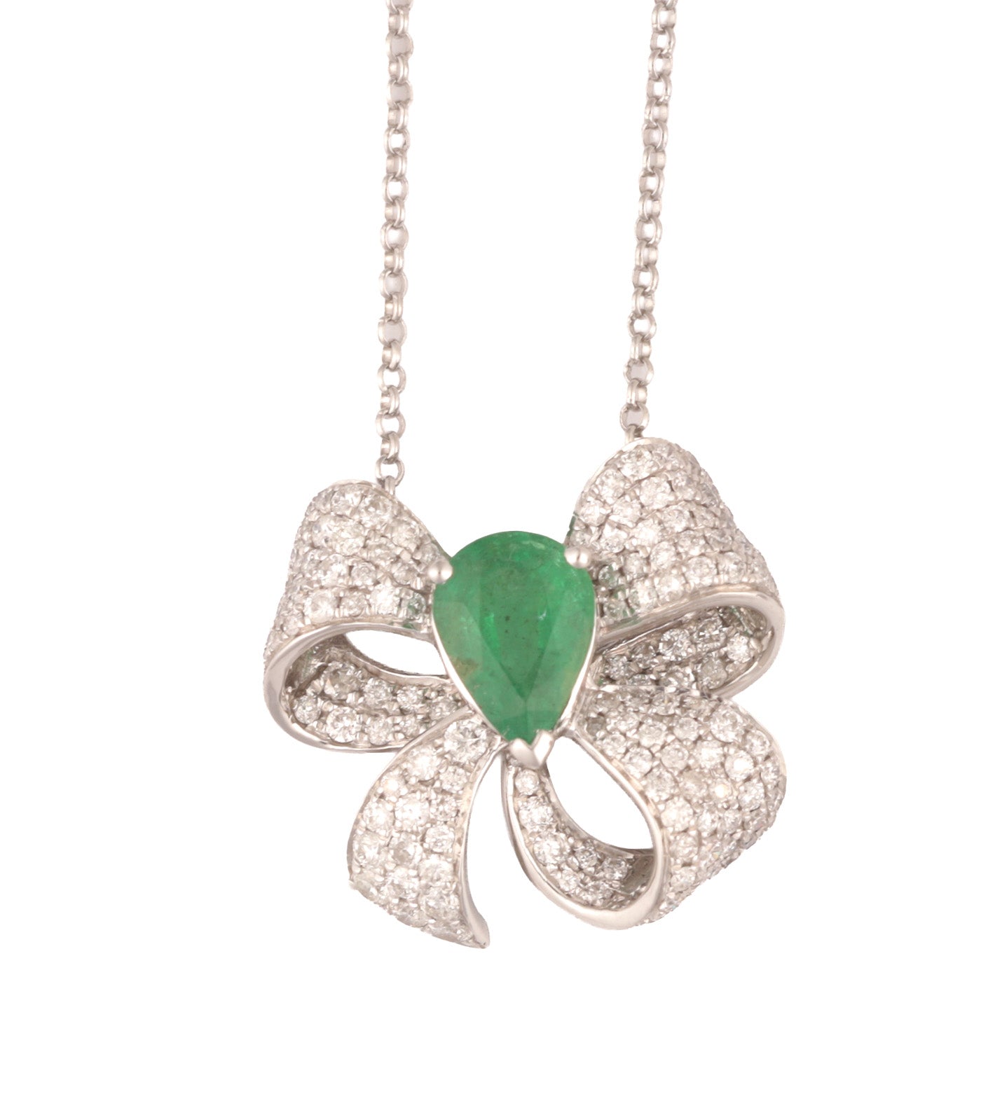 Ribbon Emerald Necklace