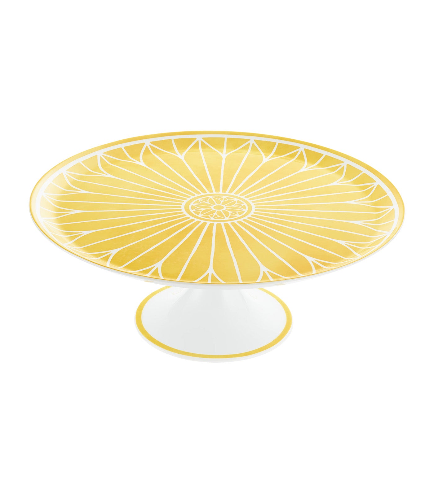 Malmaison Riviera Porcelain Cake Stand Yellow