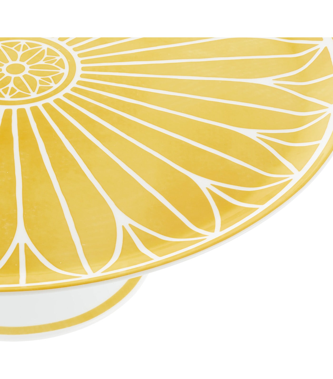 Malmaison Riviera Porcelain Cake Stand Yellow