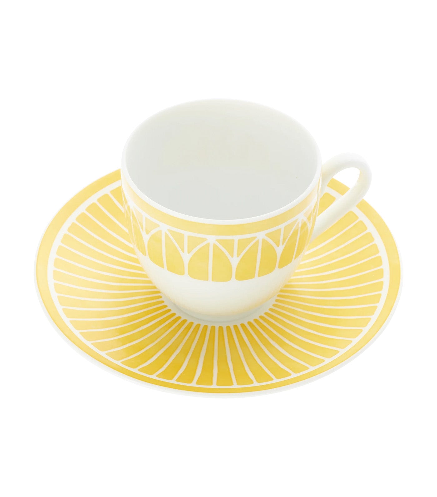 Malmaison Riviera Porcelain Espresso Cup and Saucer Yellow