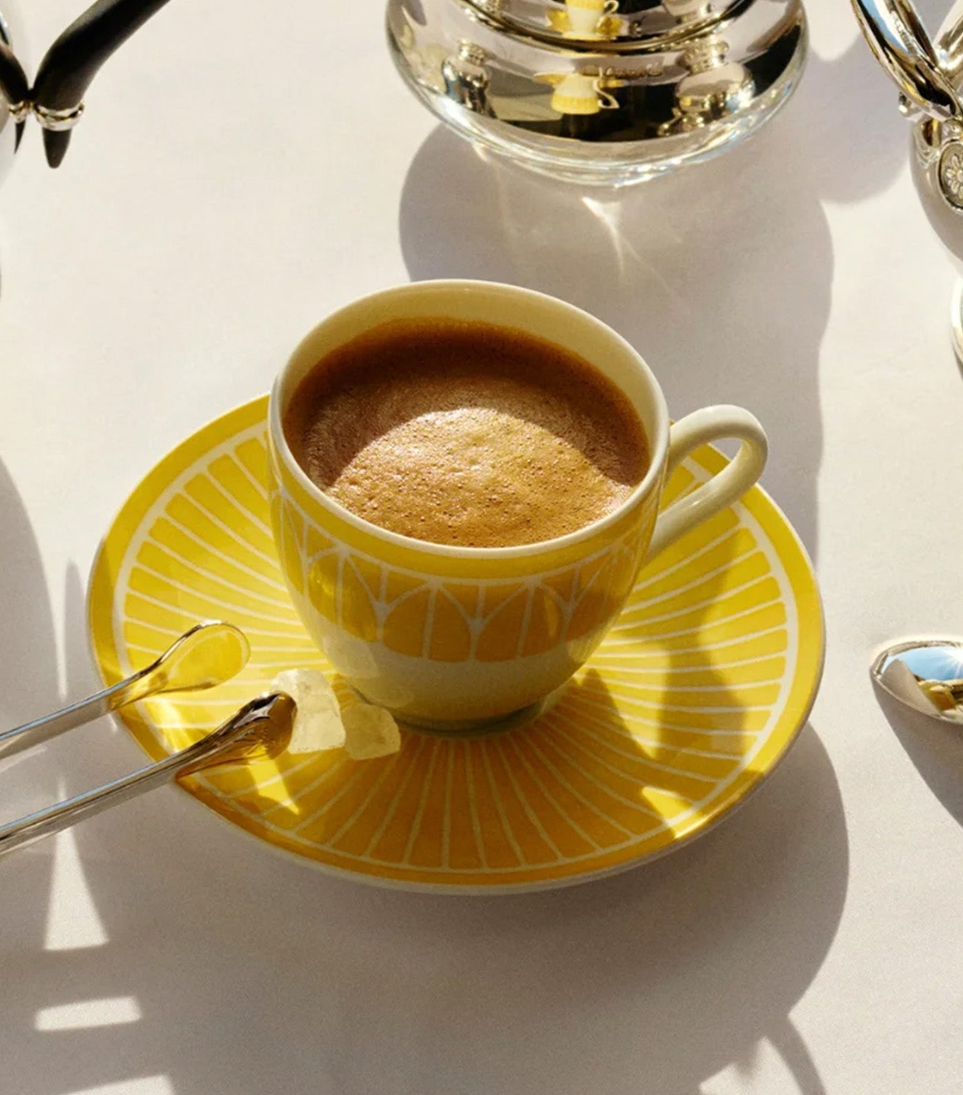 Malmaison Riviera Porcelain Espresso Cup and Saucer Yellow