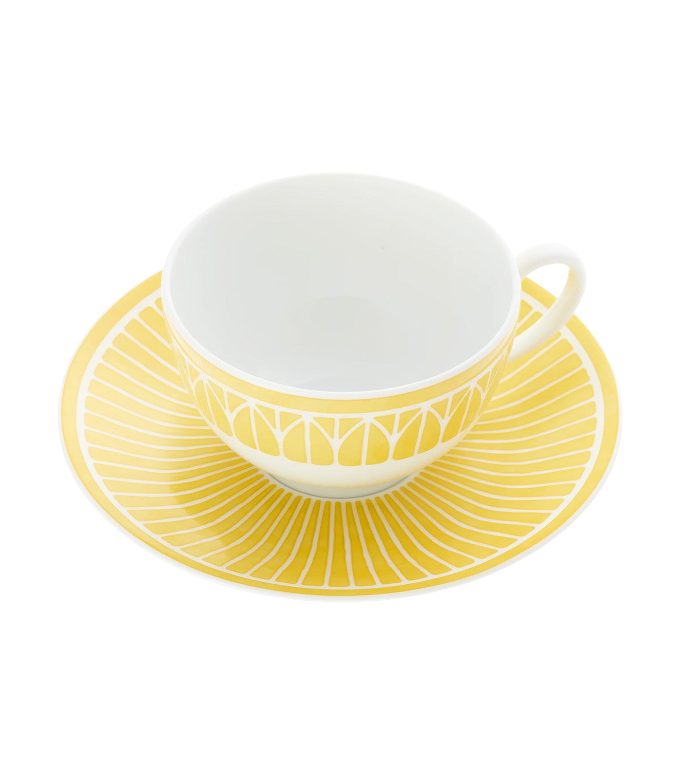Malmaison Riviera Tea/Coffee Cup and Saucer Yellow
