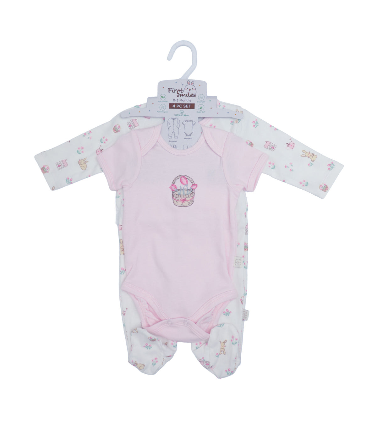 Girls 4-Piece Onesie Set Assorted