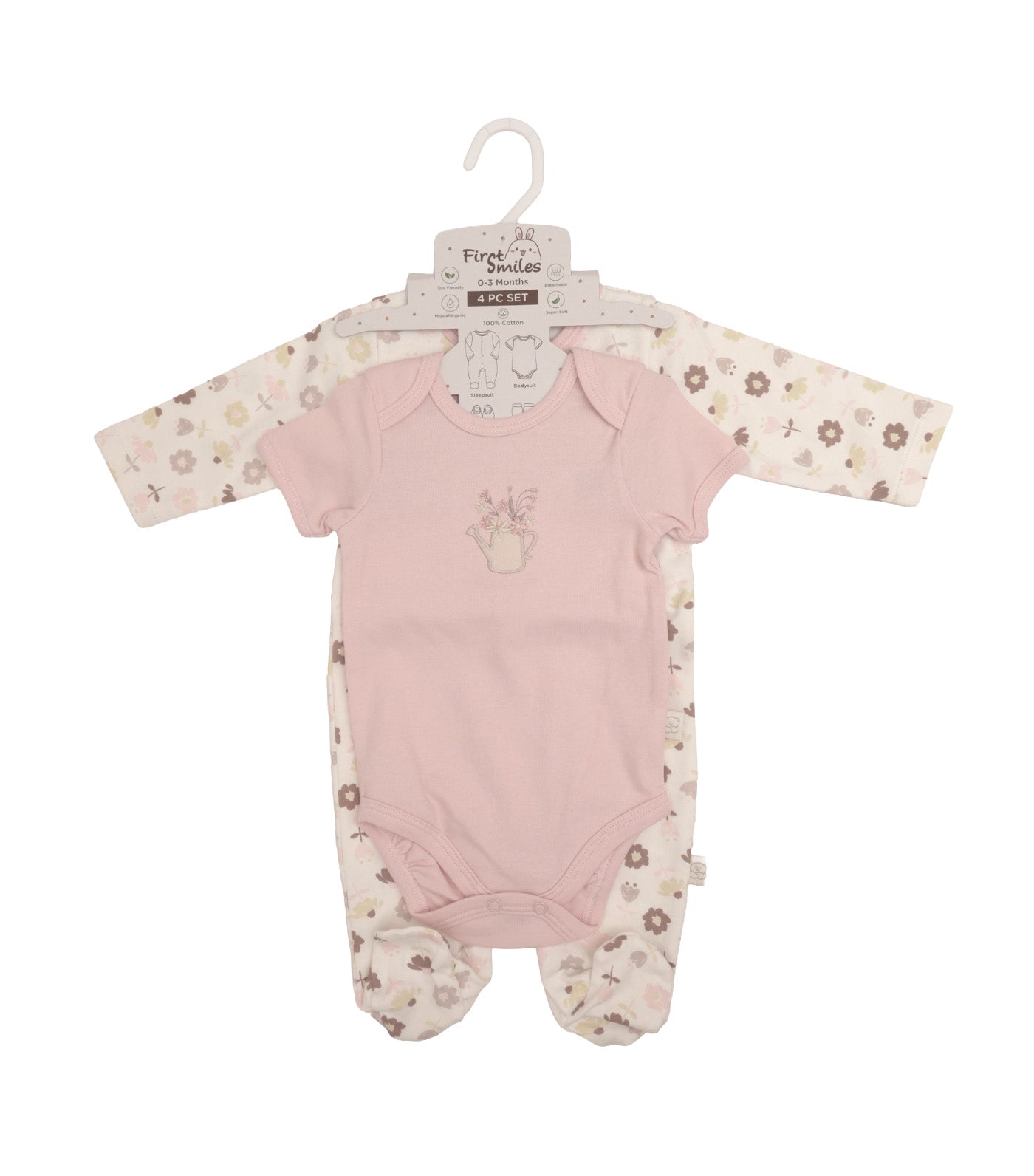 Girls 4-Piece Onesie Set Assorted