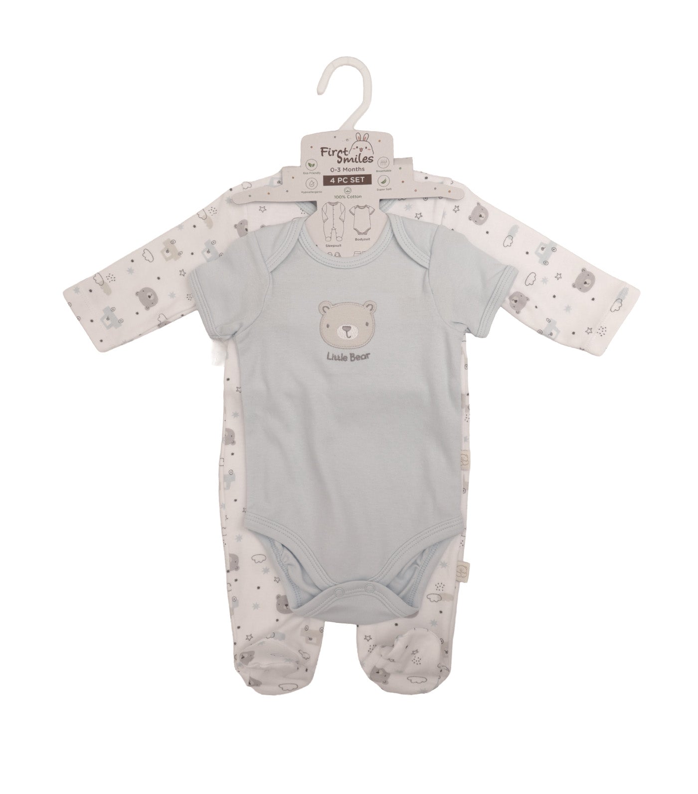 Boys 4-Piece Onesie Set Assorted