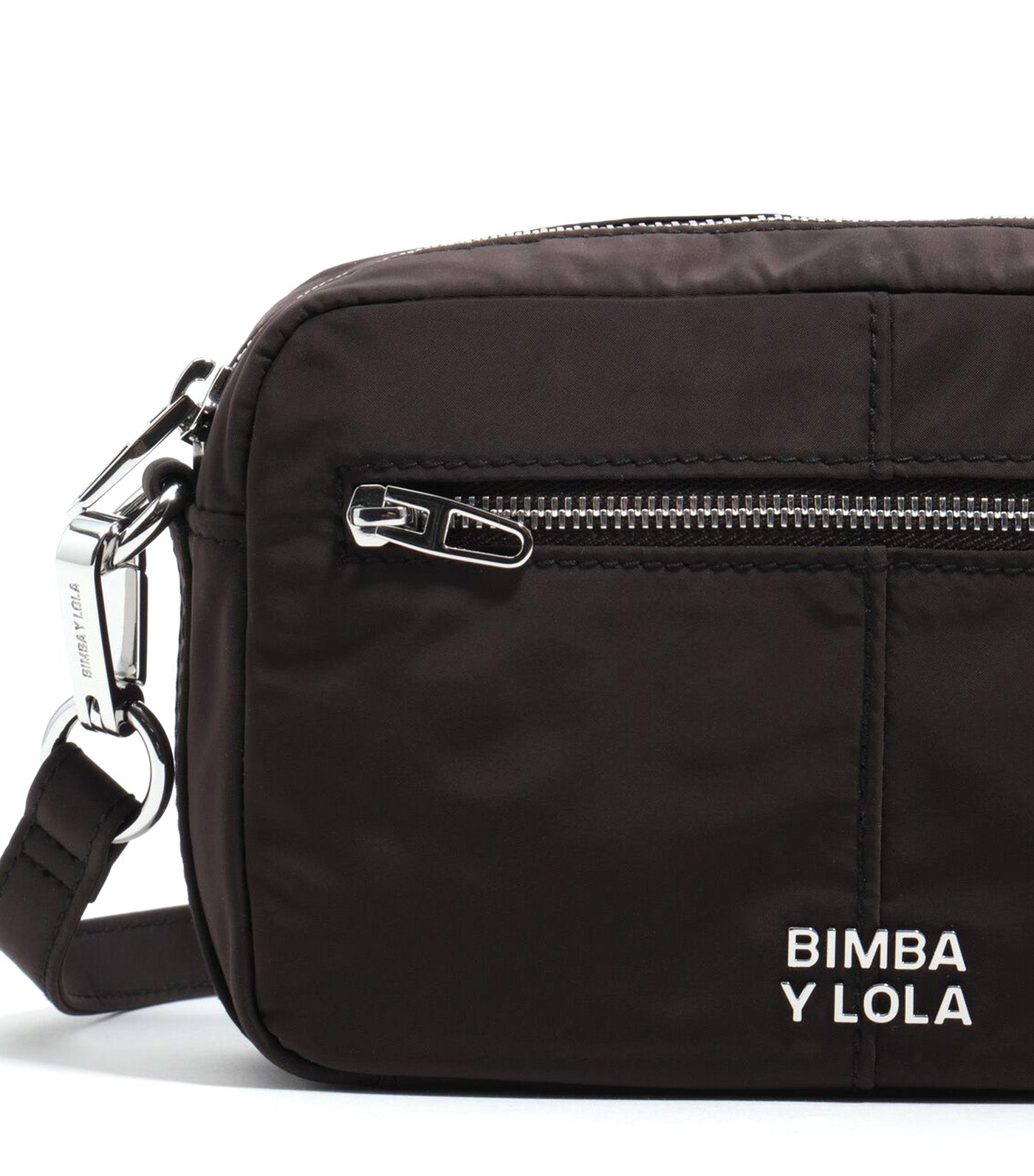 Mini Nylon Shoulder Bag Charcoal