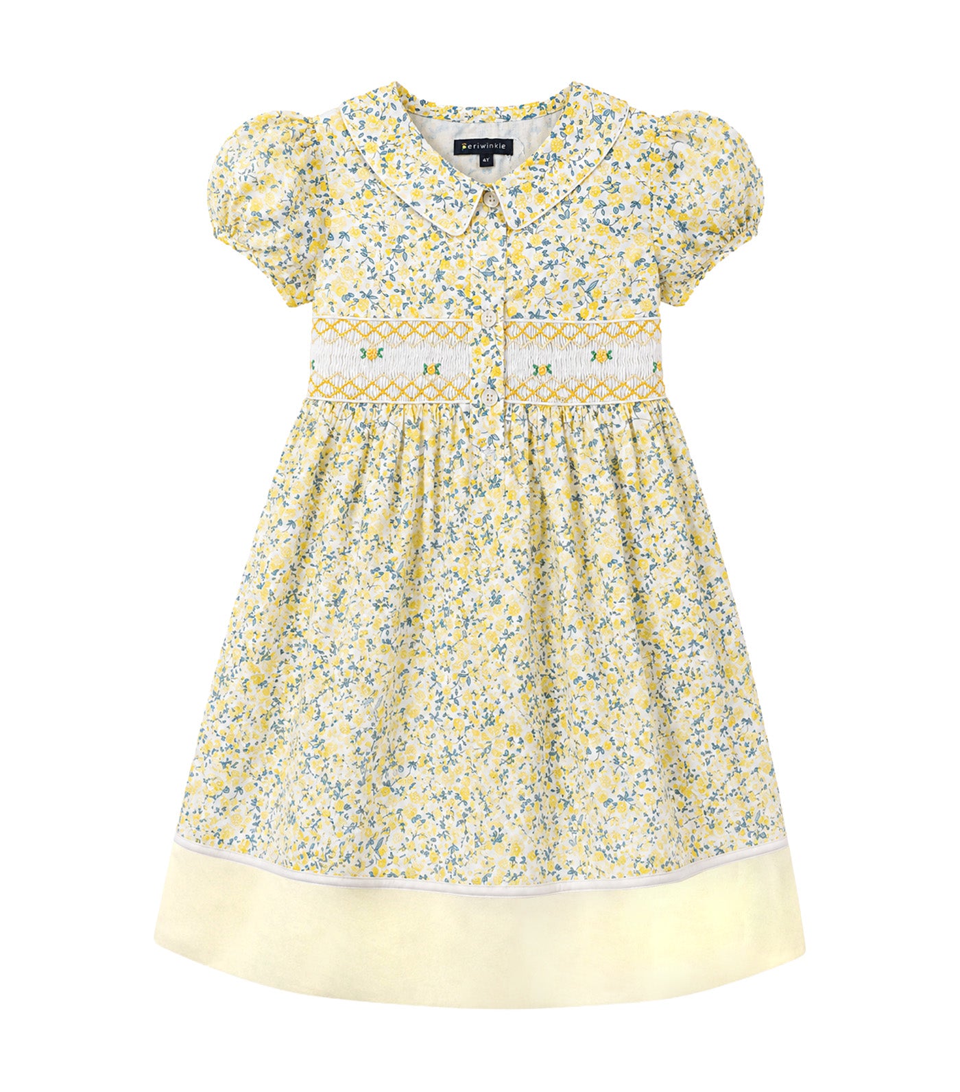 Nadine Girls Smocked Dress Light Yellow