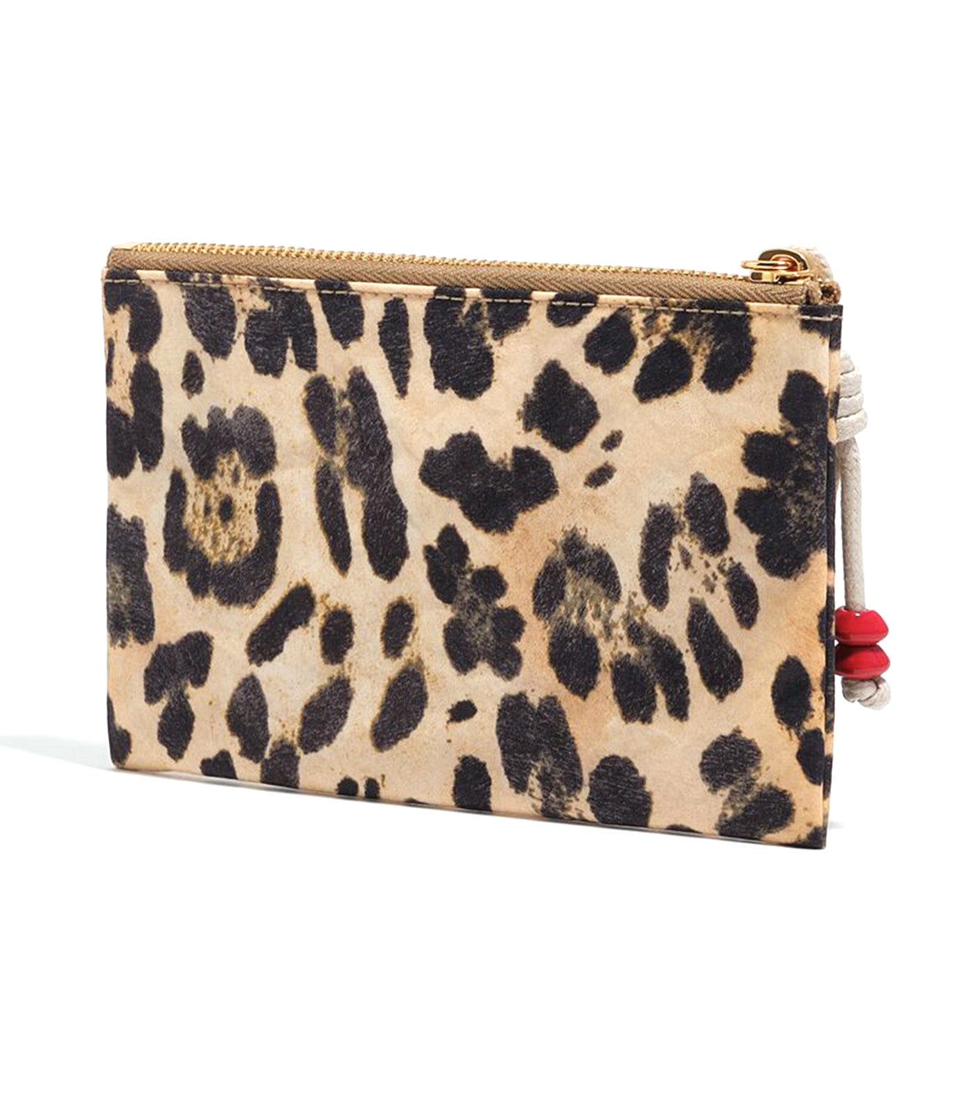 Nylon Pocket Wallet Natural Leopard