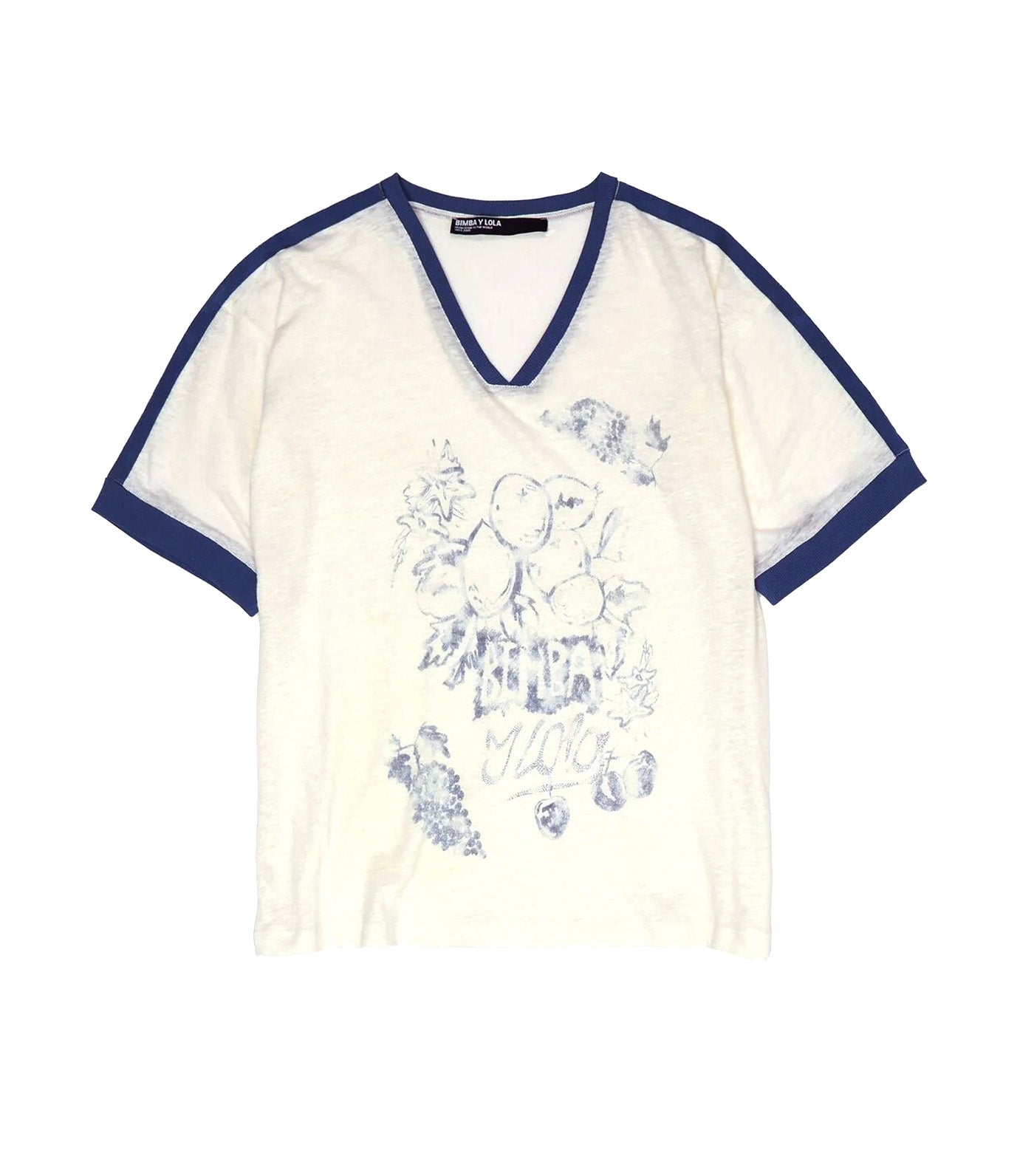 Fruit Logo T-Shirt Washed Linen Ivory