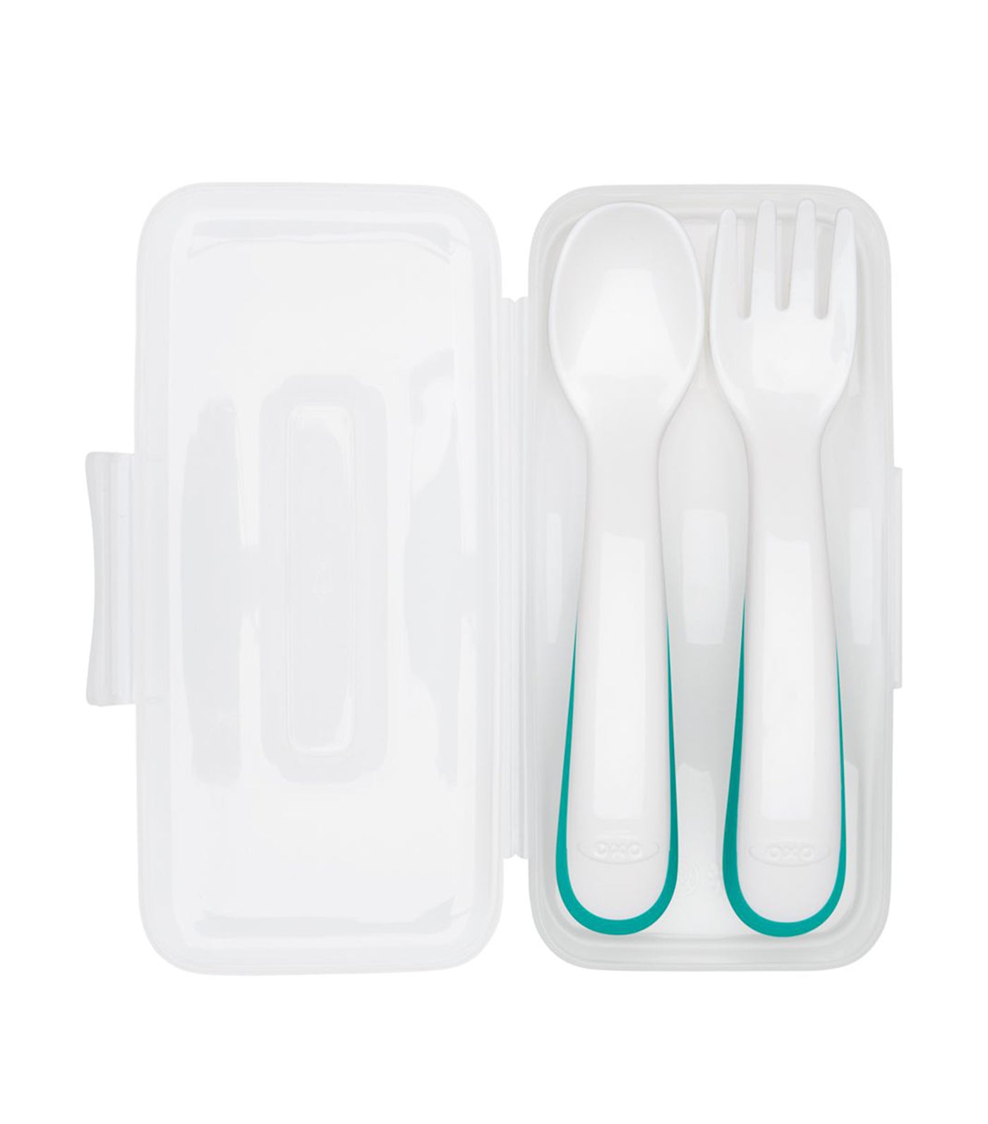 On the Go Plastic Fork and Spoon Teal