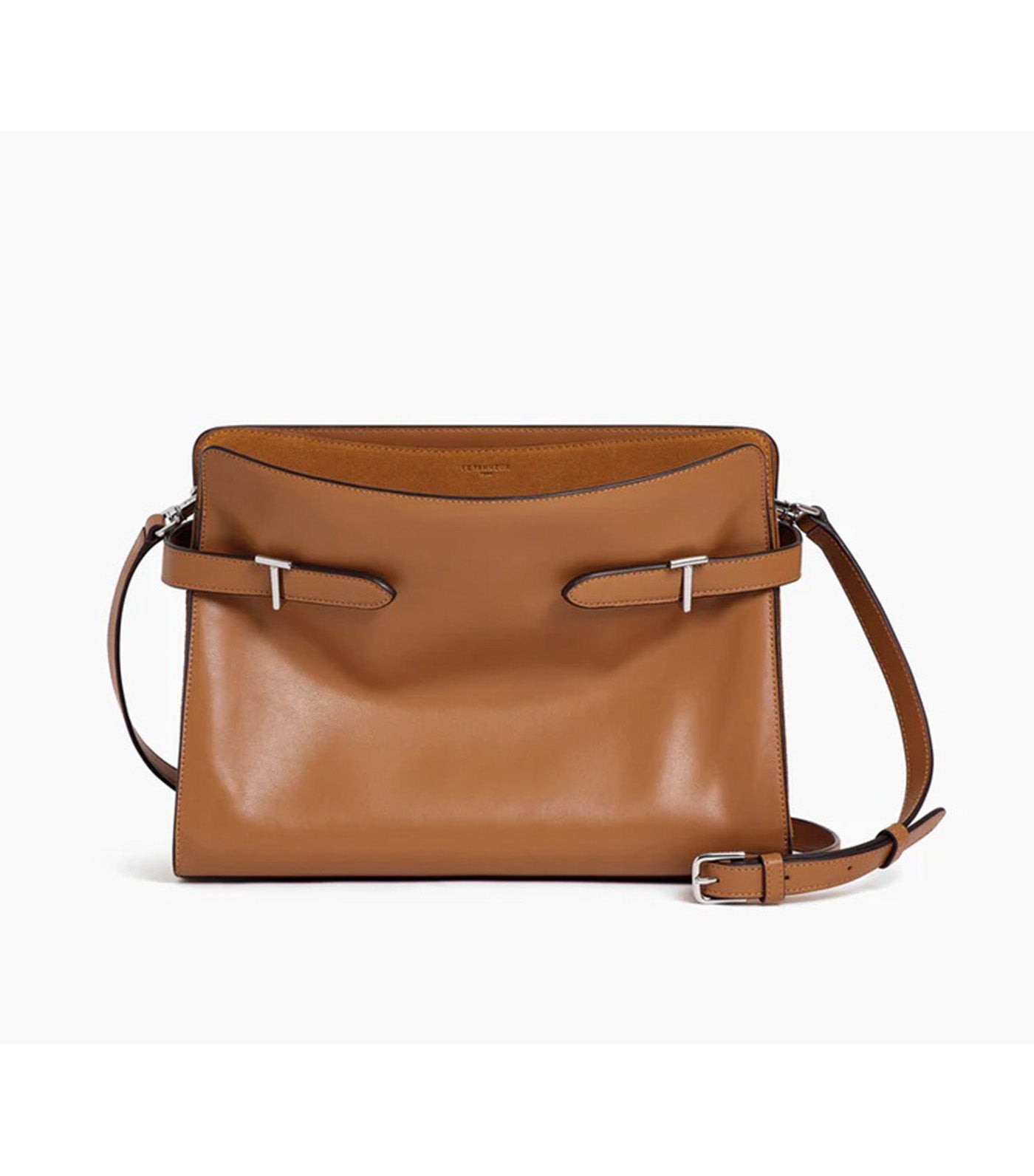 Emie Large Shoulder Bag in Smooth Leather and Nubuck