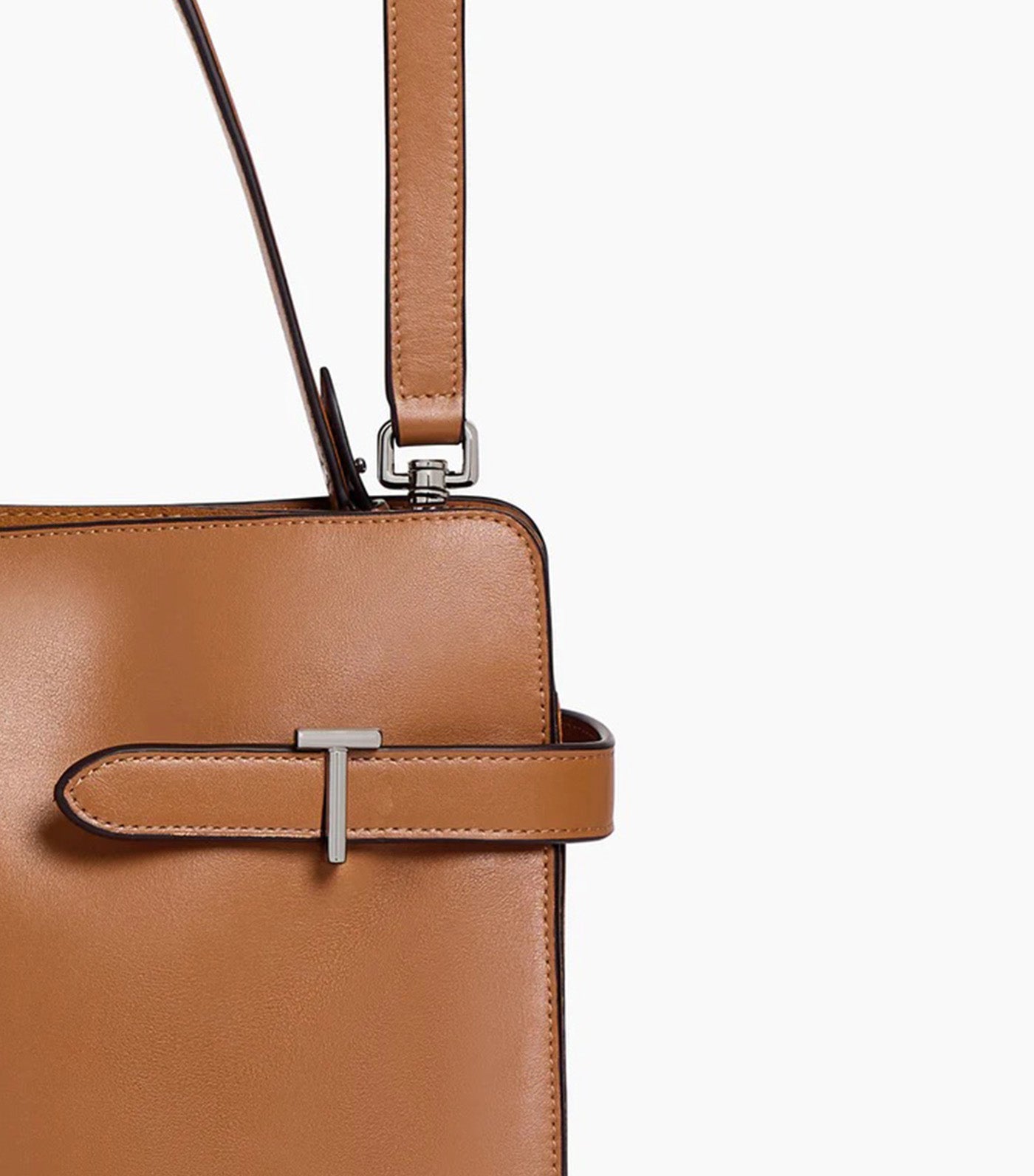 Emie Large Shoulder Bag in Smooth Leather and Nubuck
