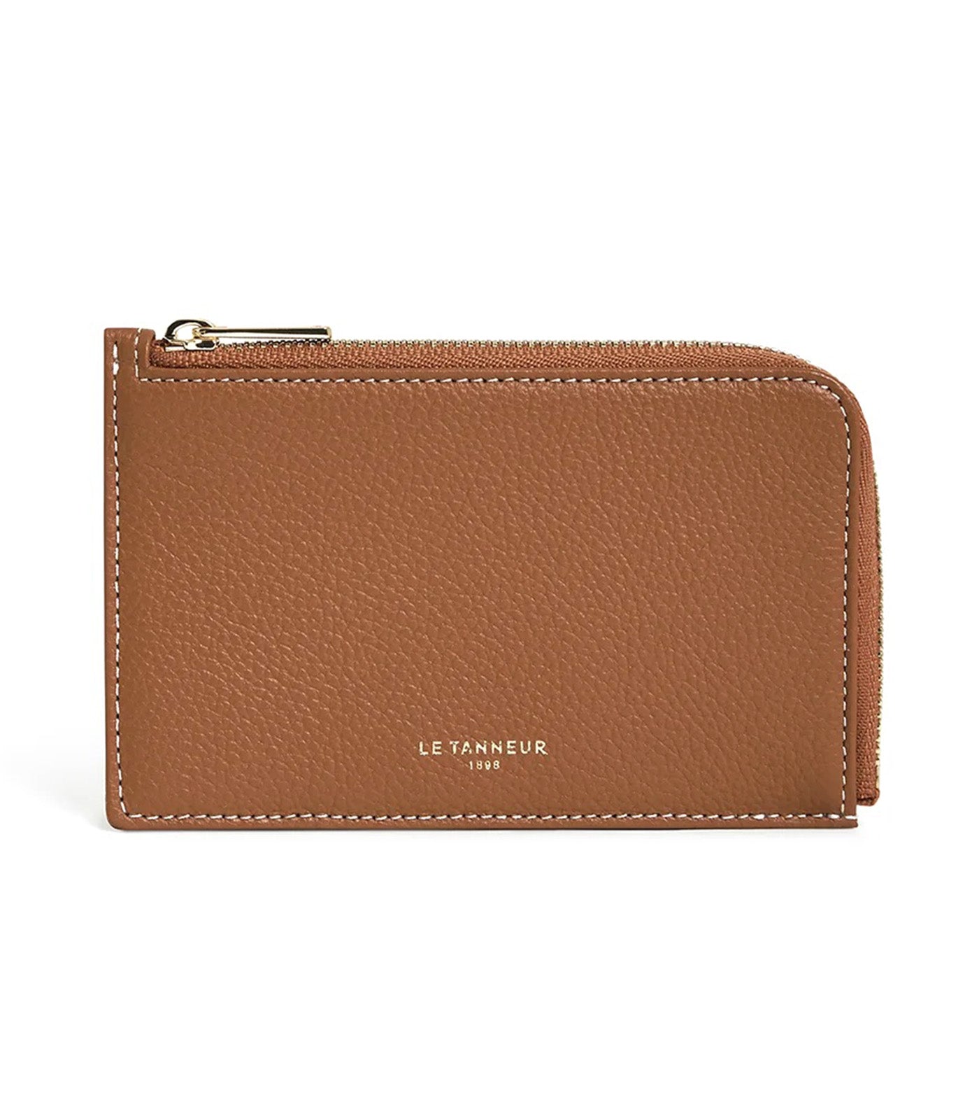 Emilie Zipped Card Holder in Grain Leather