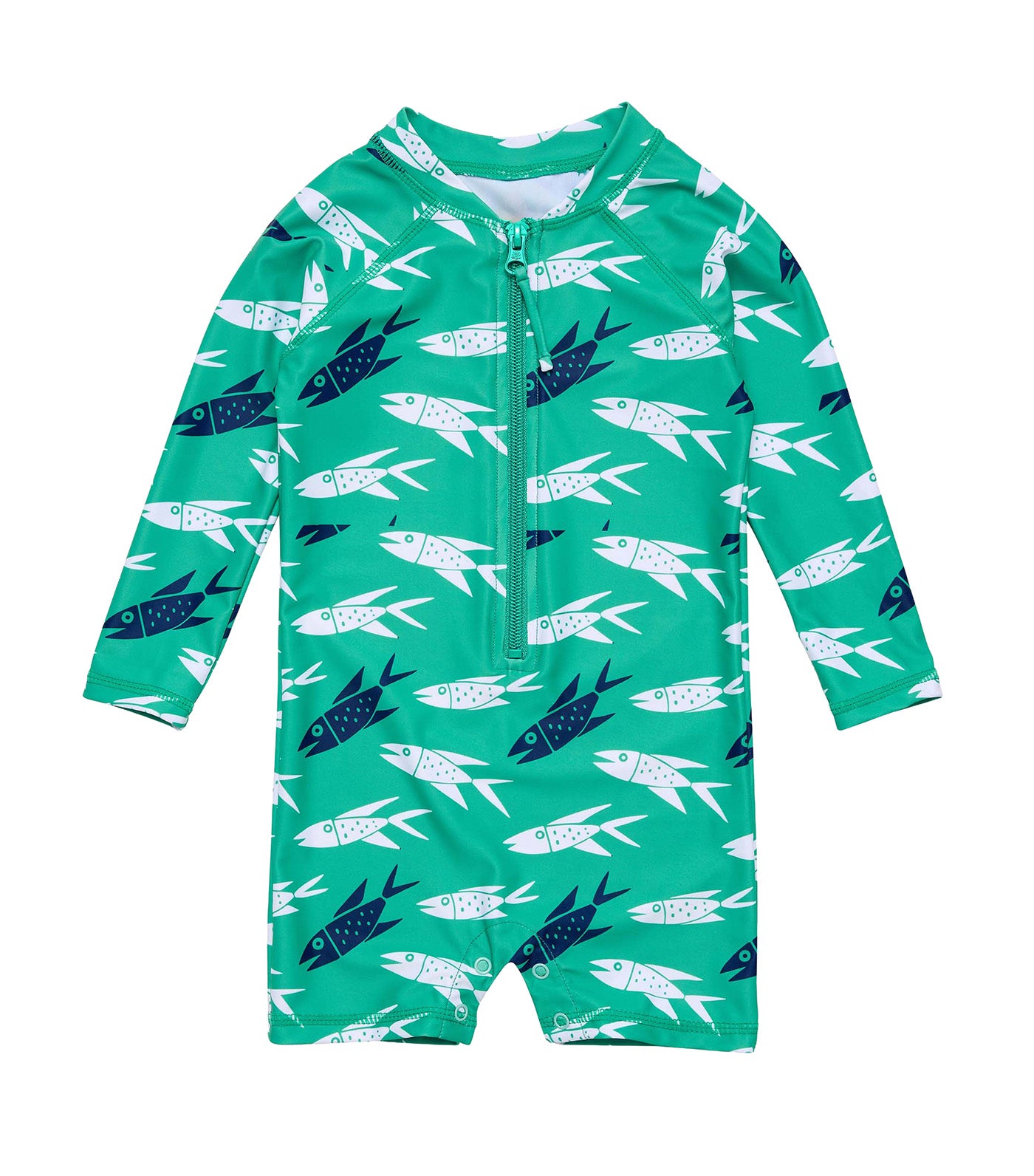 Off the Hook Long Sleeve Sunsuit Green