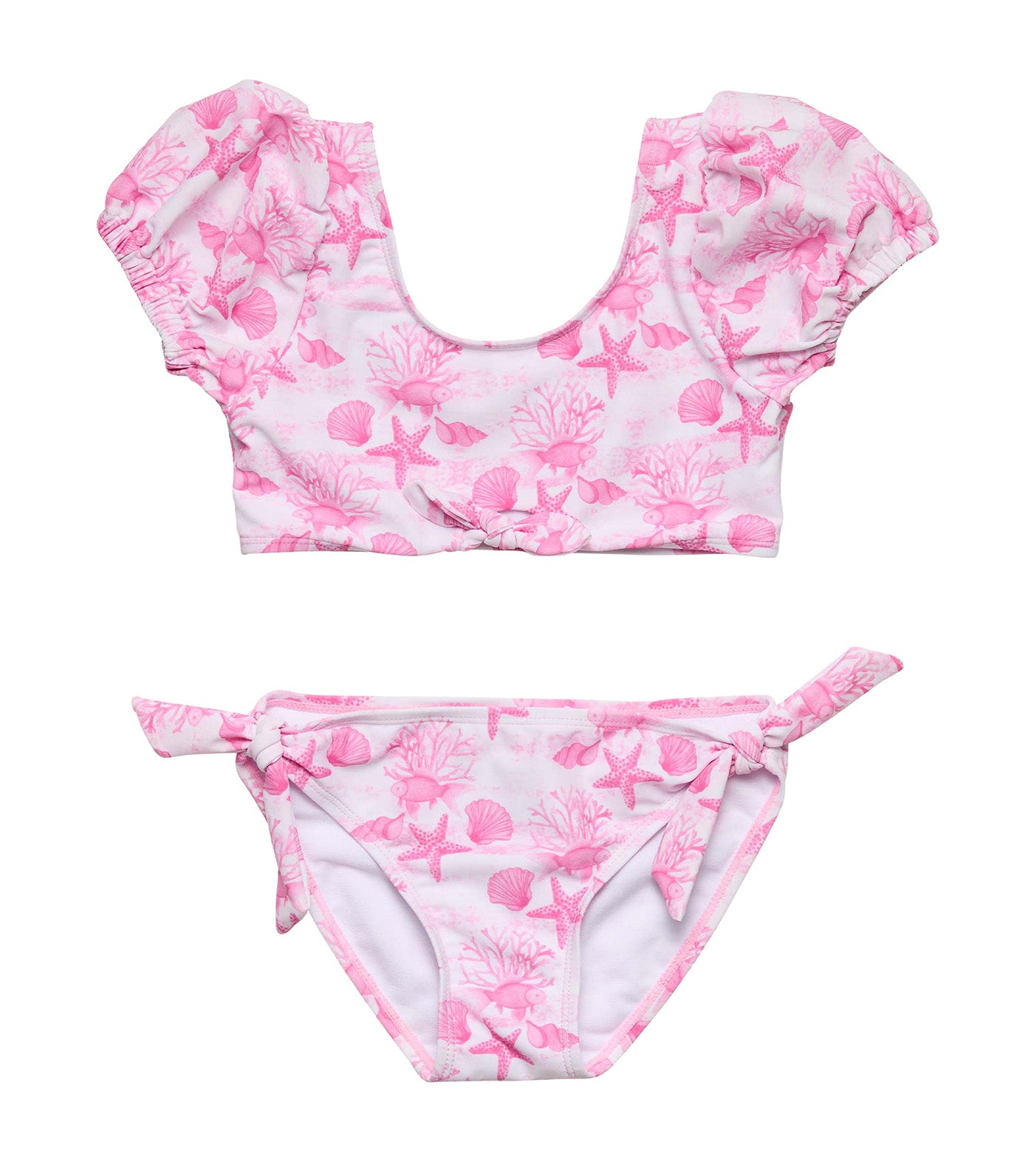 Lagoon Puff Sleeve Bikini Pink