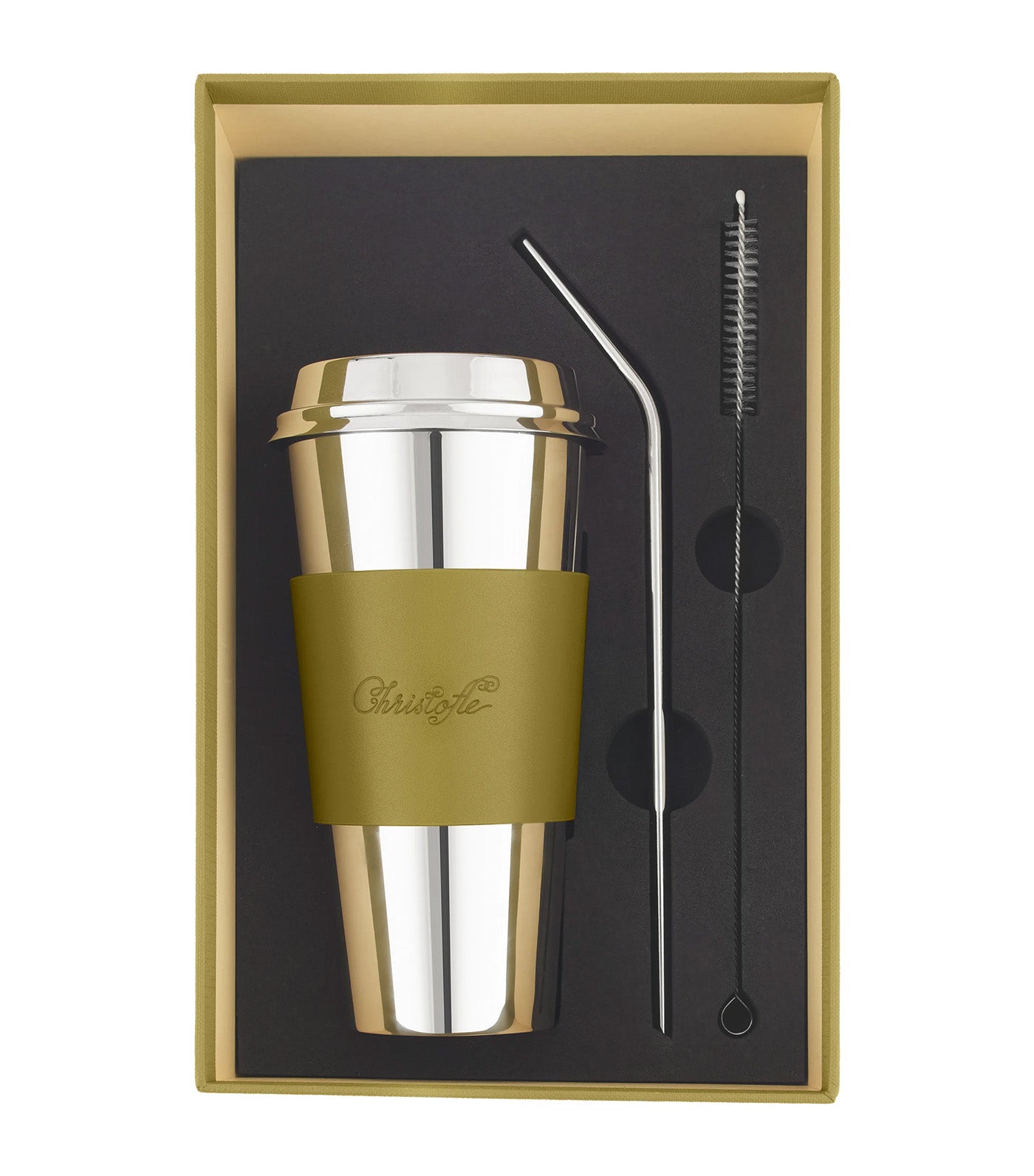 Objets Miroir Stainless Steel Insulated Cup Imperial Green/Silver