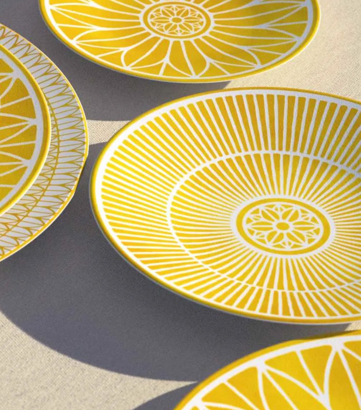 Malmaison Riviera Porcelain Dessert Plate Yellow