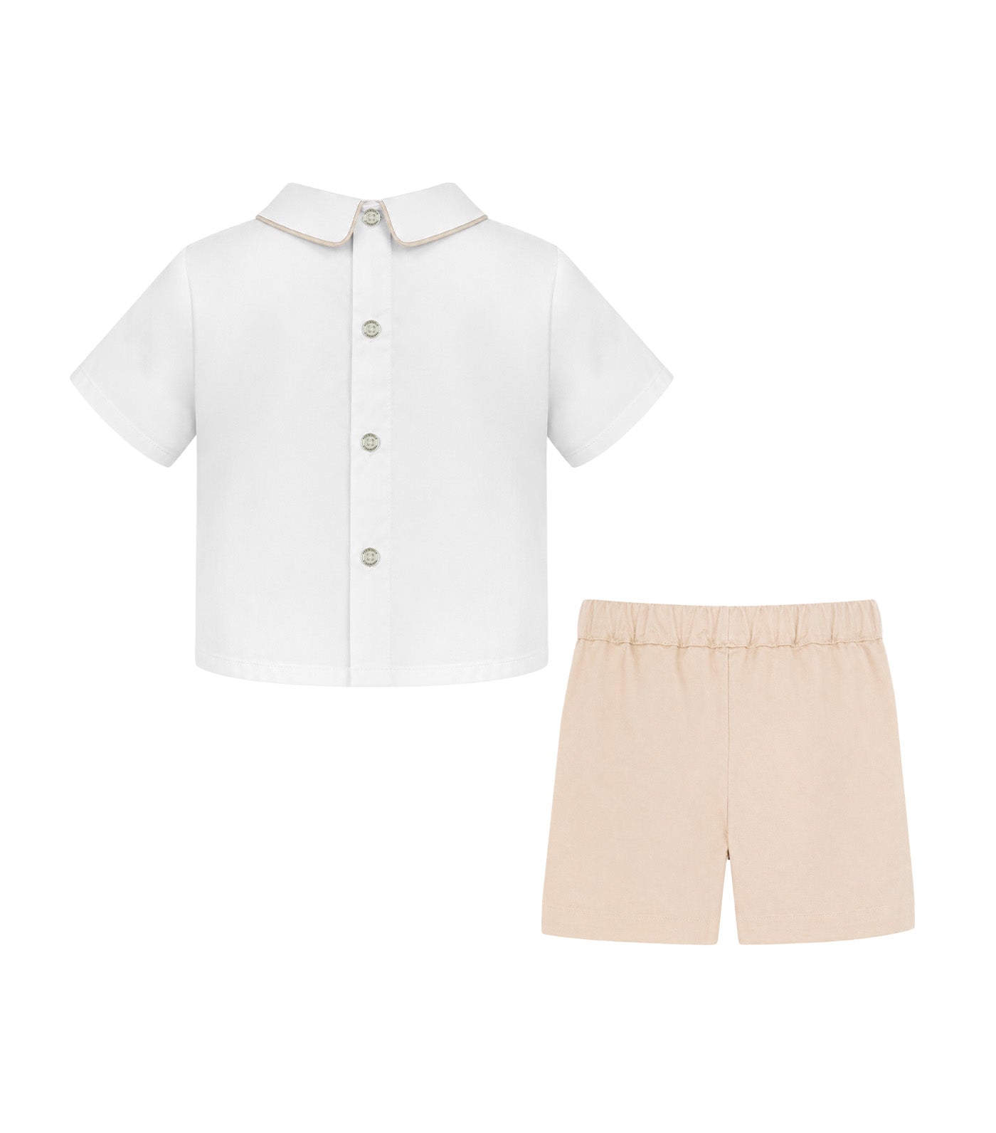 Pietro Baby Boys Top and Shorts Set Beige