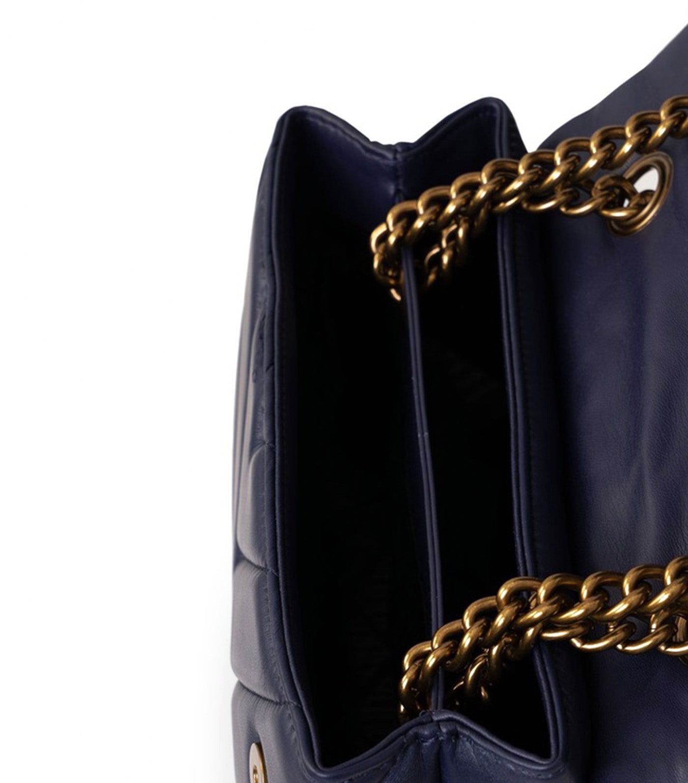 Leather Kensington Bag Navy