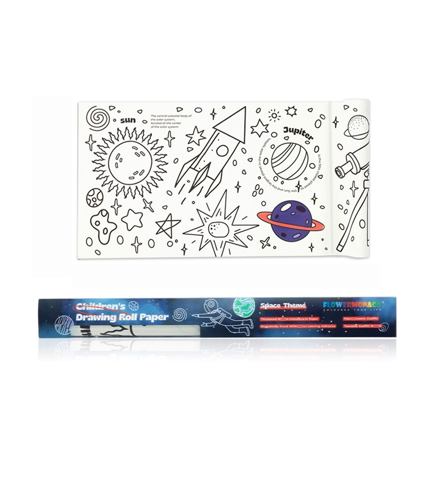 Children's Drawing Rolling Paper - Space
