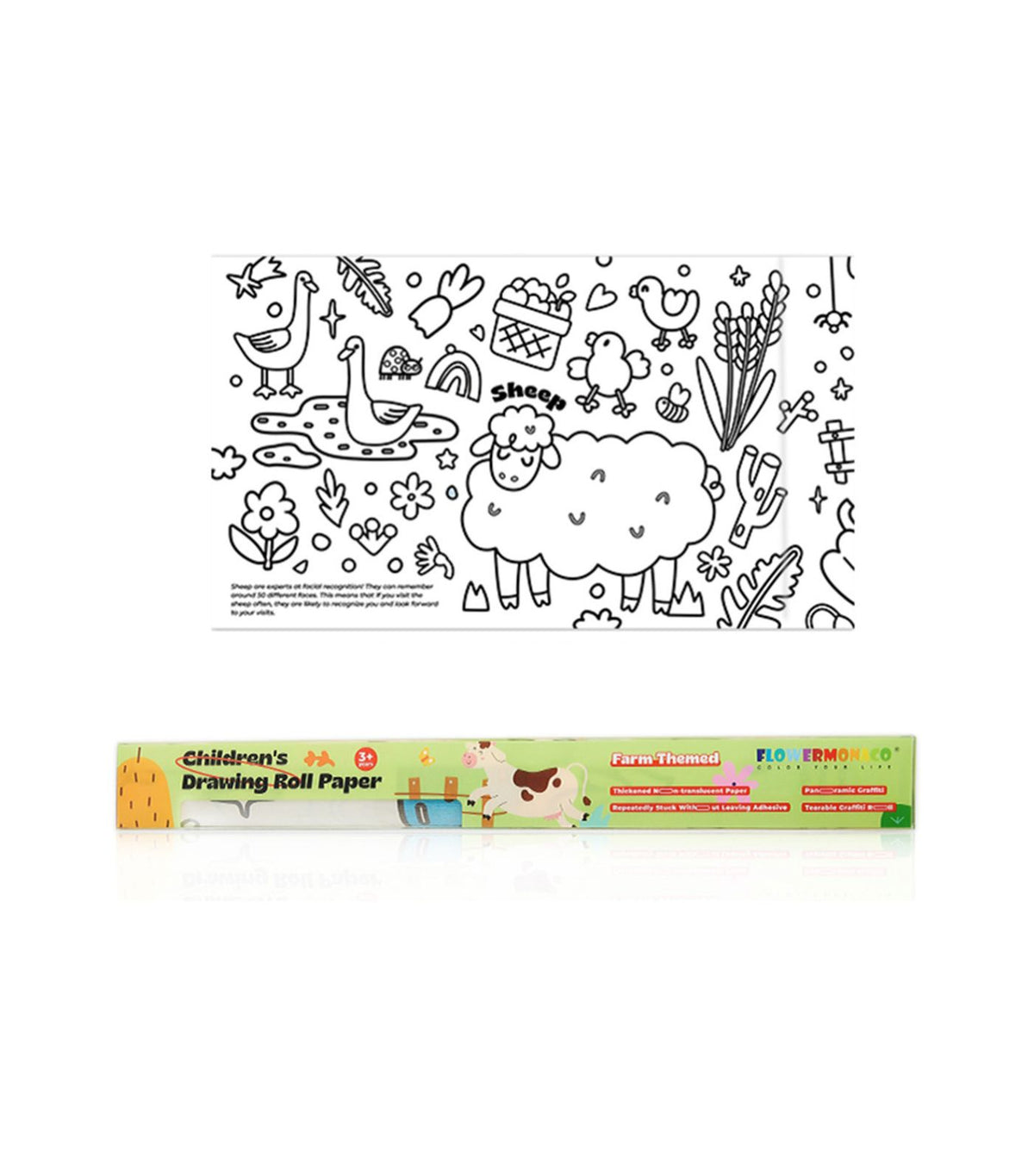 Children's Drawing Roll Paper - Farm