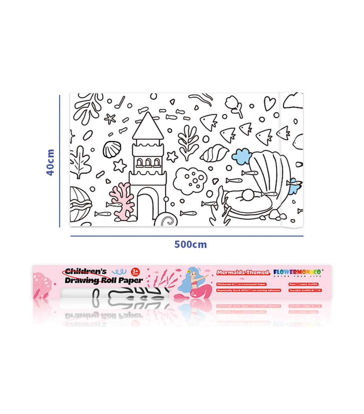 Children's Drawing Roll Paper - Mermaids